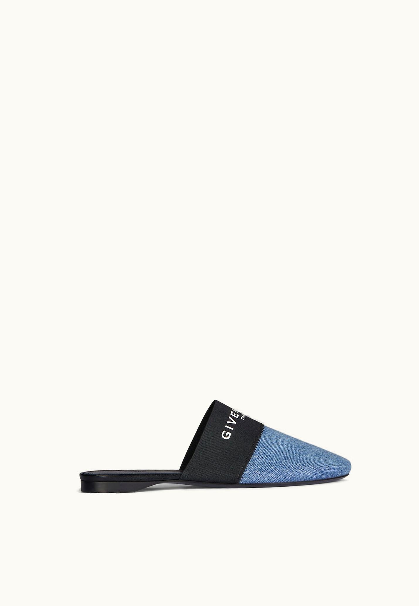 Givenchy Givenchy Bedford Flat Mules In Denim - Medium Blue