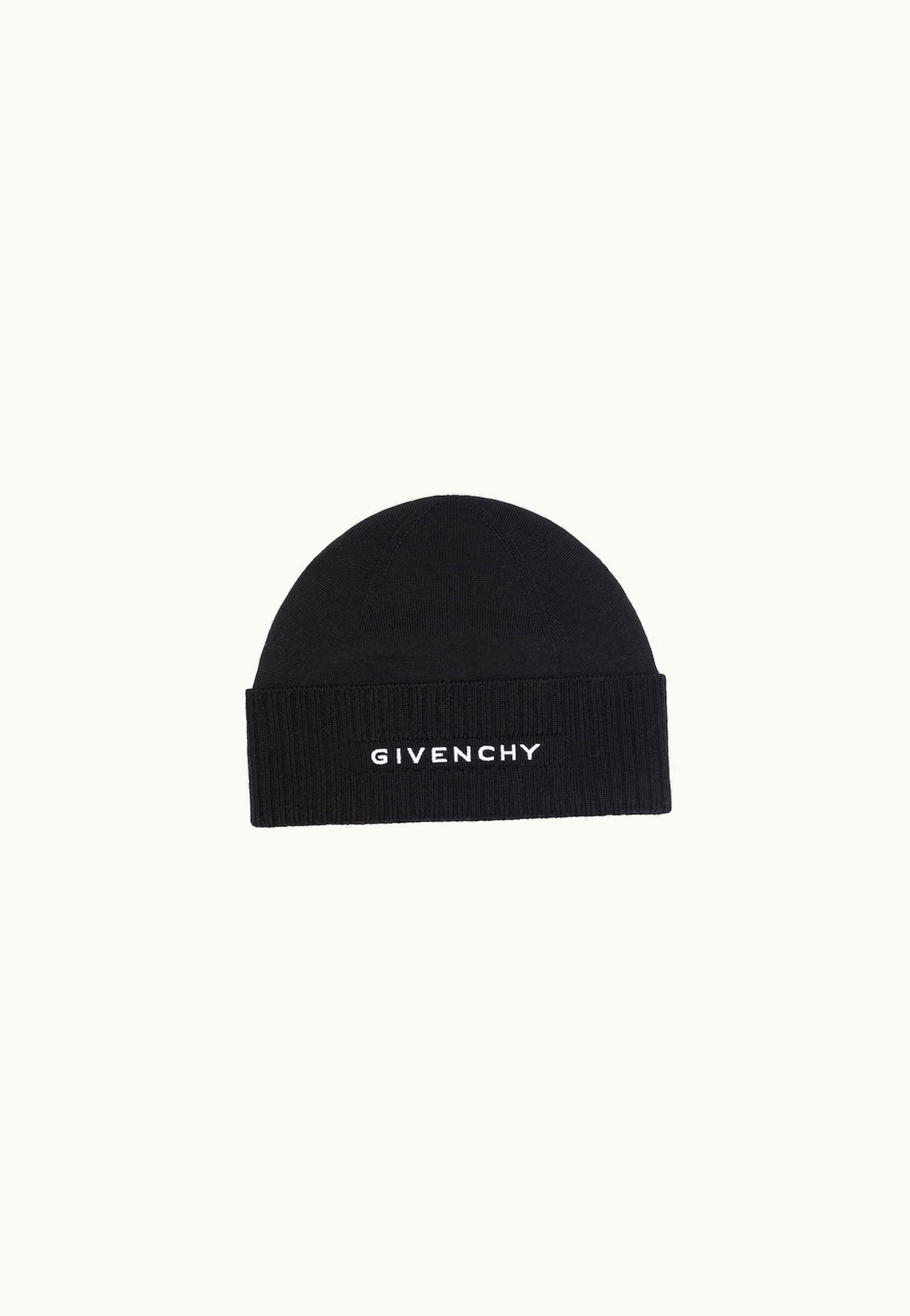 Givenchy Givenchy 4G Beanie In Wool - Black / White
