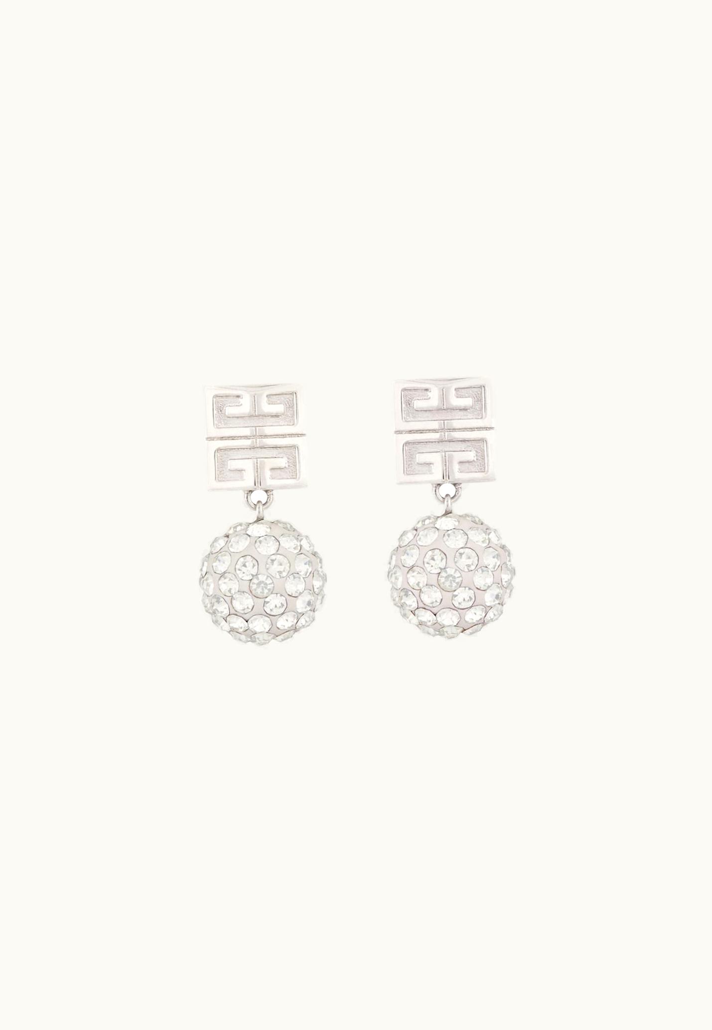 Givenchy Givenchy 4G Earrings In Metal With Crystals - Silvery BF10VZF05M-040