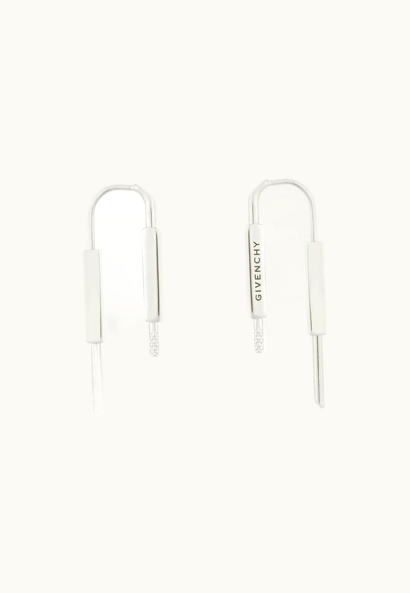 Givenchy Givenchy U Lock Earrings In Metal - Silvery
