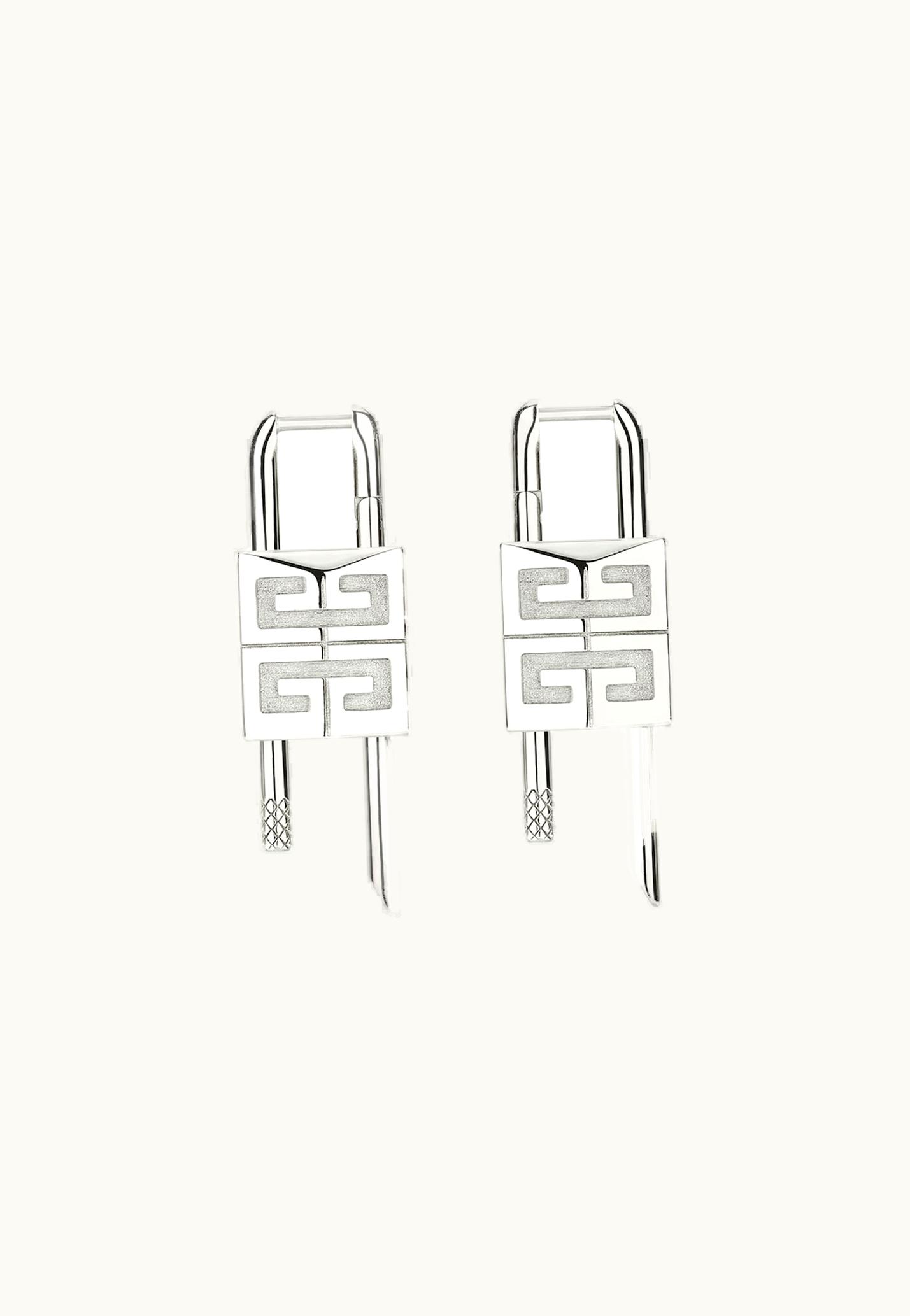 Givenchy Givenchy Lock Earrings In Metal - Silvery