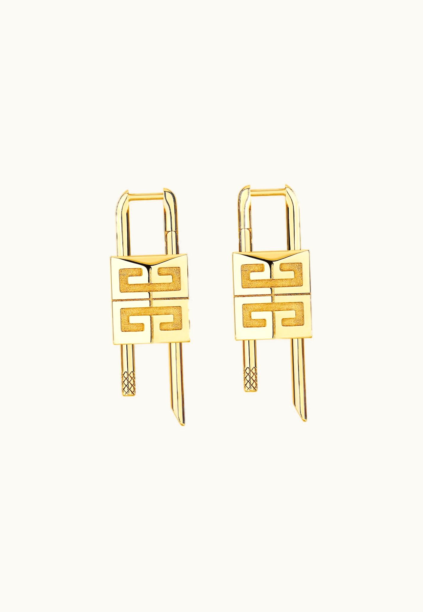 Givenchy Givenchy Lock Earrings In Metal - Golden Yellow