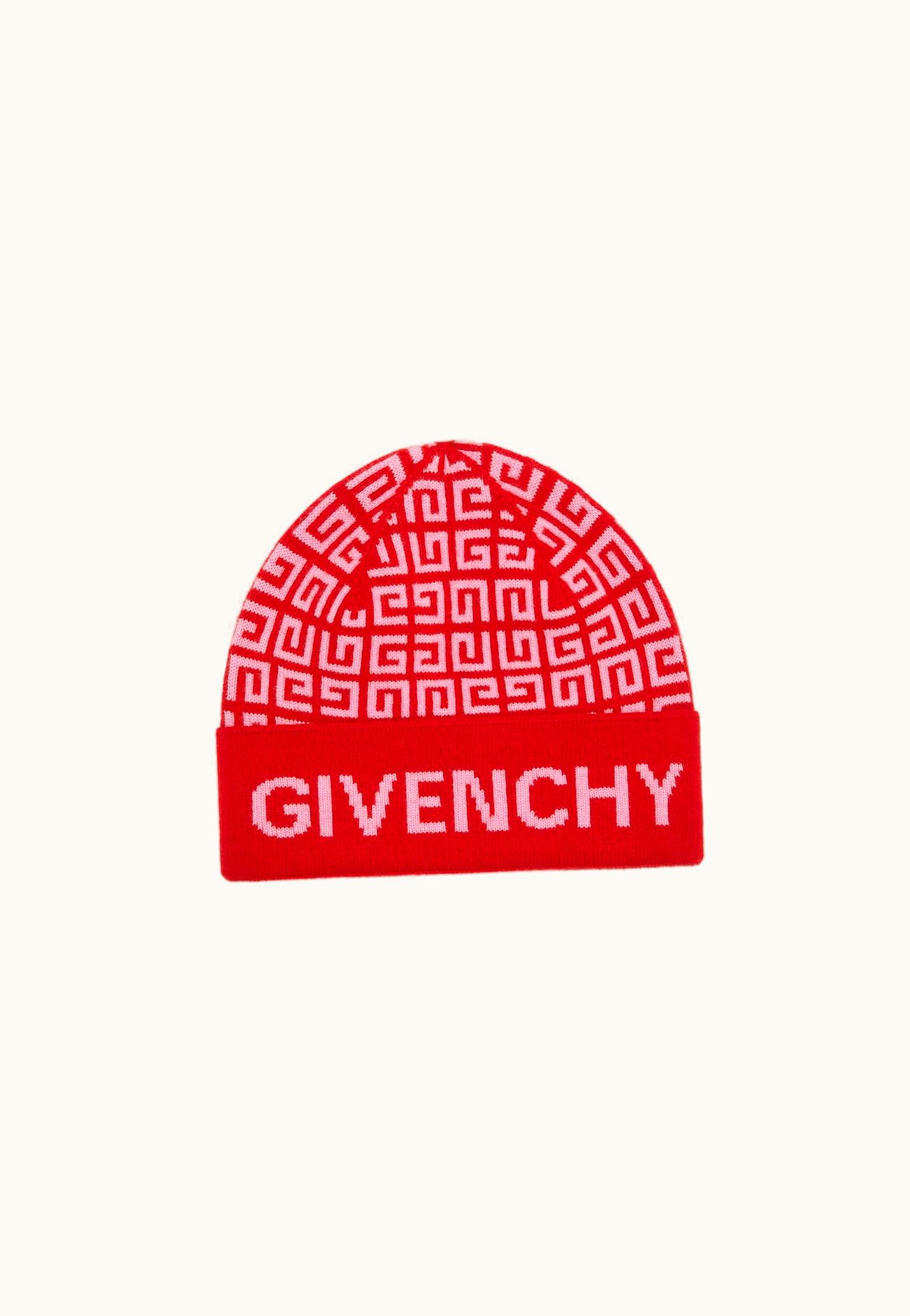 Givenchy Givenchy 4G Jacquard Beanie - Pink / Red