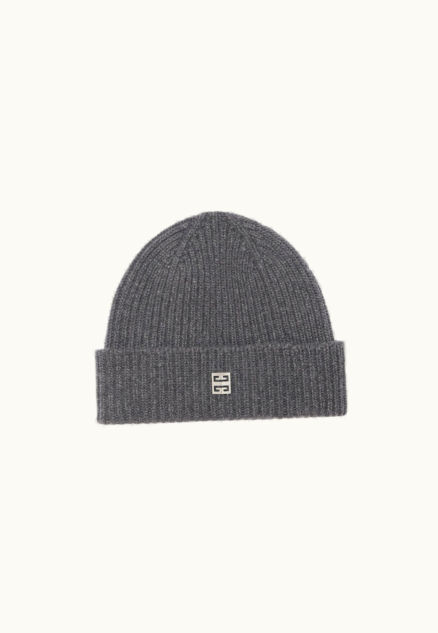 Givenchy Givenchy Beanie In Wool And Cashmere - Smoke Grey