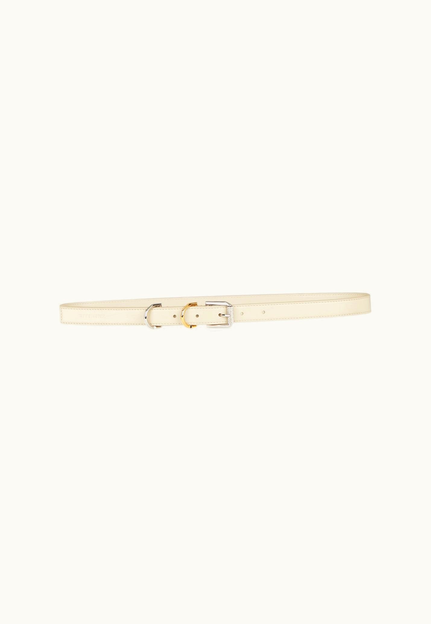 Givenchy Givenchy Voyou Belt In Leather - Natural Beige