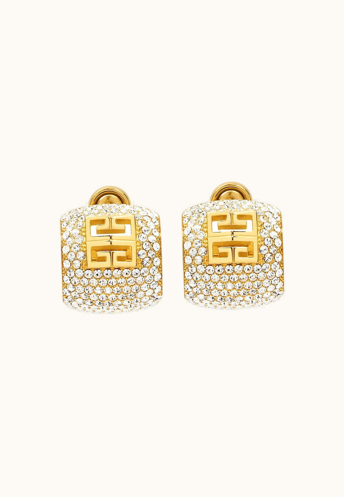Givenchy Givenchy 4G Earrings In Metal With Crystals - Golden Yellow