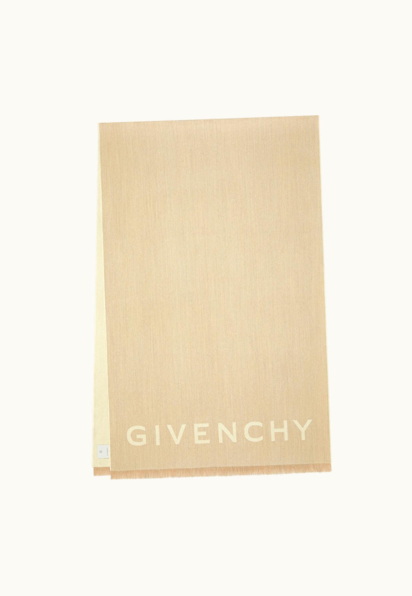 Givenchy Givenchy 4G Scarf In Wool And Cashmere - Beige / White