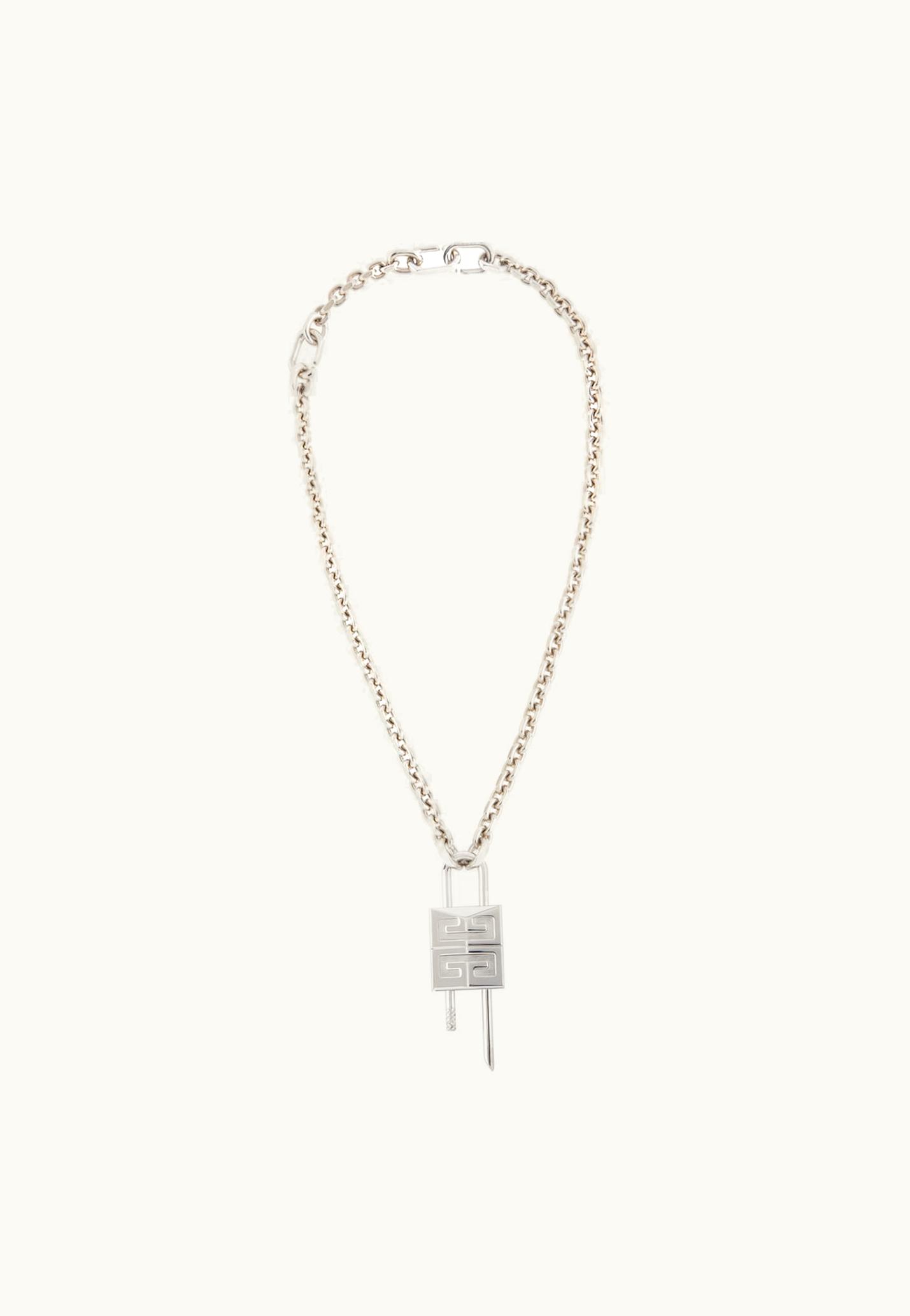 Givenchy Givenchy Small Lock Necklace In Metal - Silvery