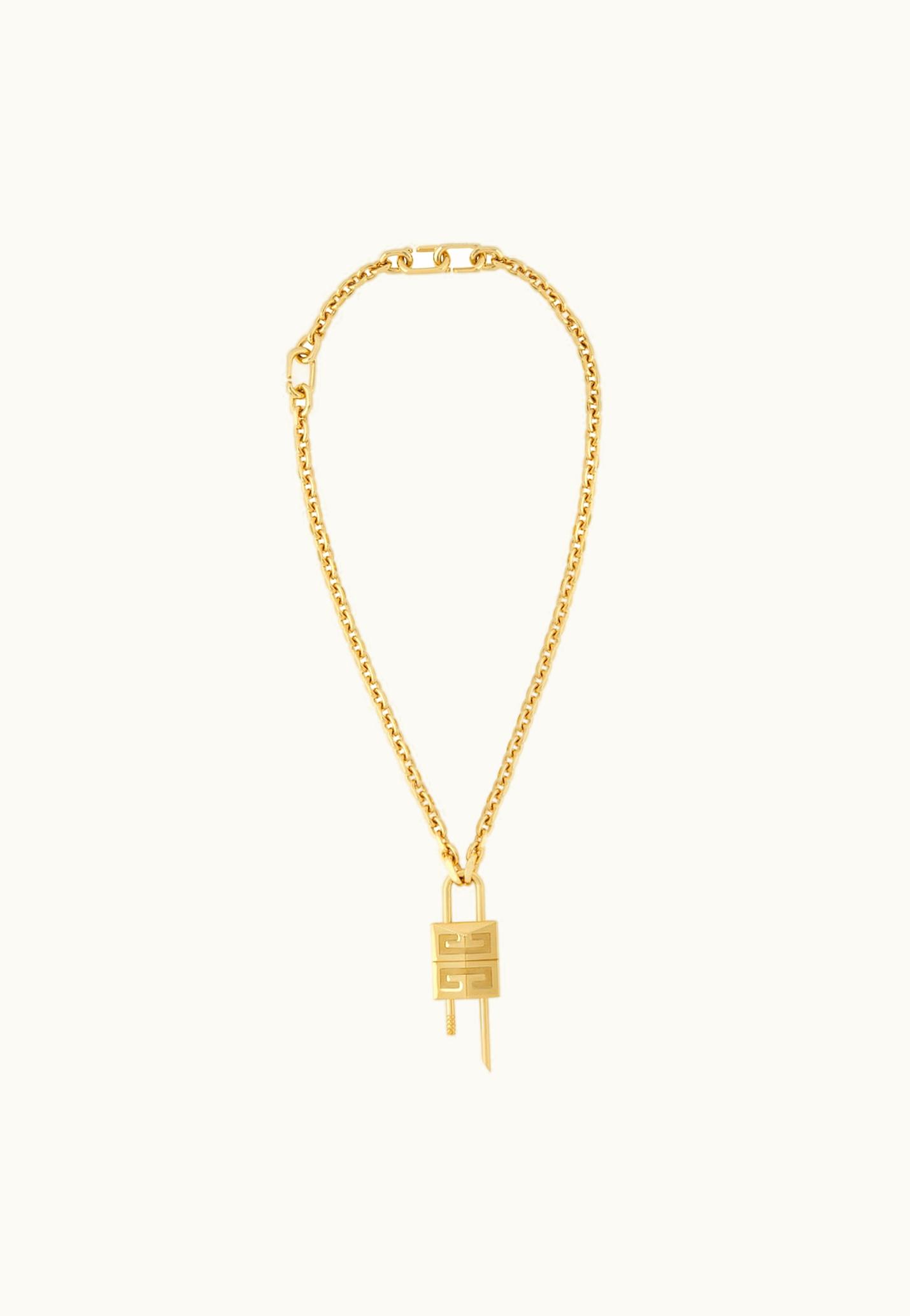 Givenchy Givenchy Small Lock Necklace In Metal - Golden Yellow