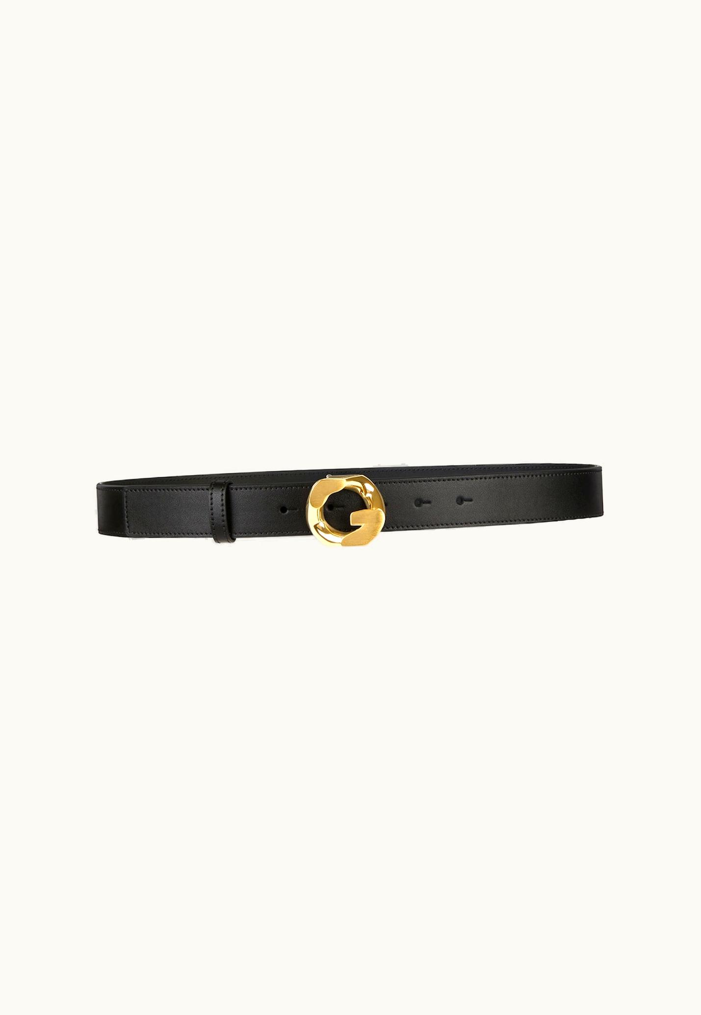 Givenchy Givenchy Belt In Leather With G-Chain Buckle - Black