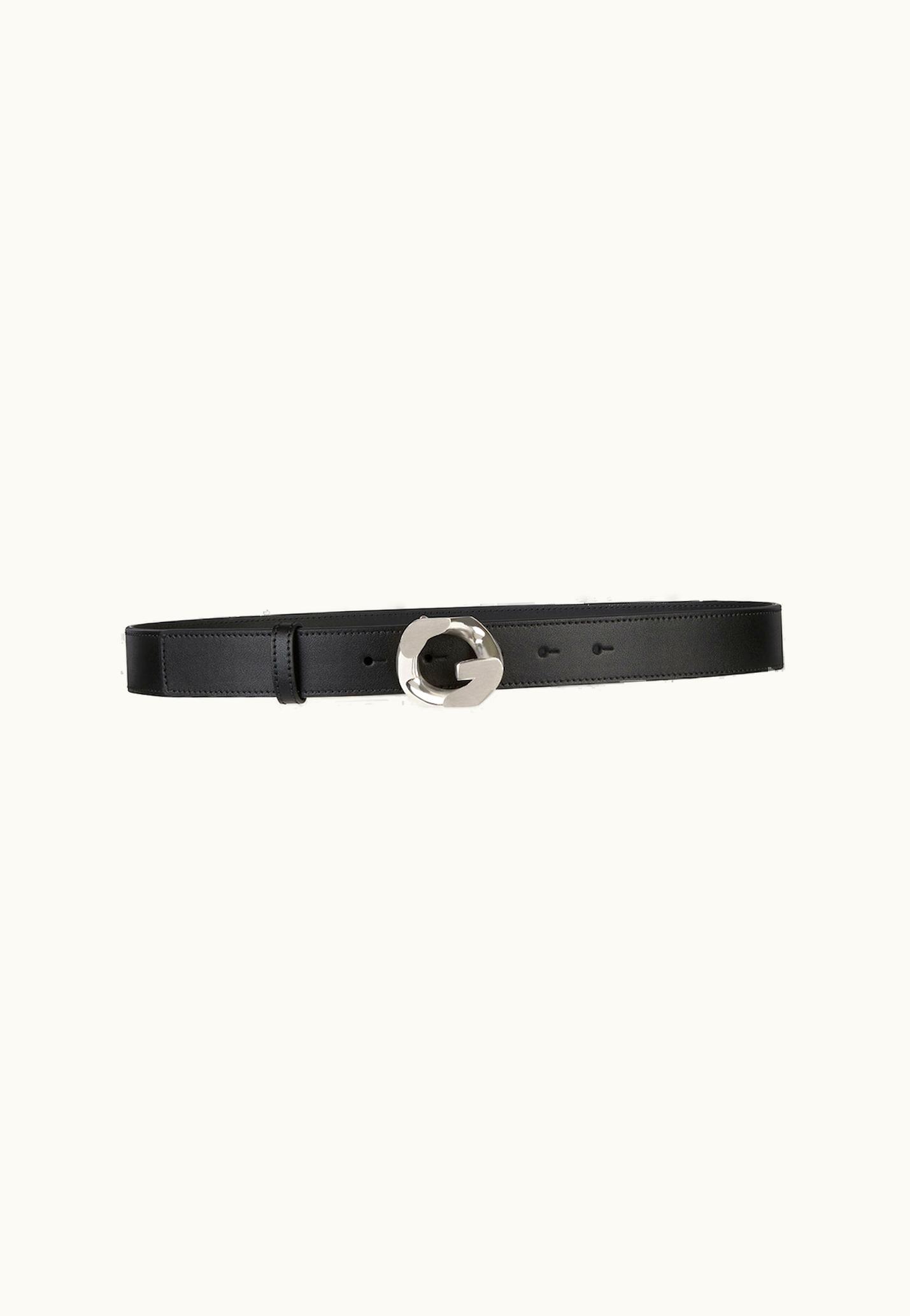 Givenchy Givenchy Belt In Leather With G-Chain Buckle - Black BLACK