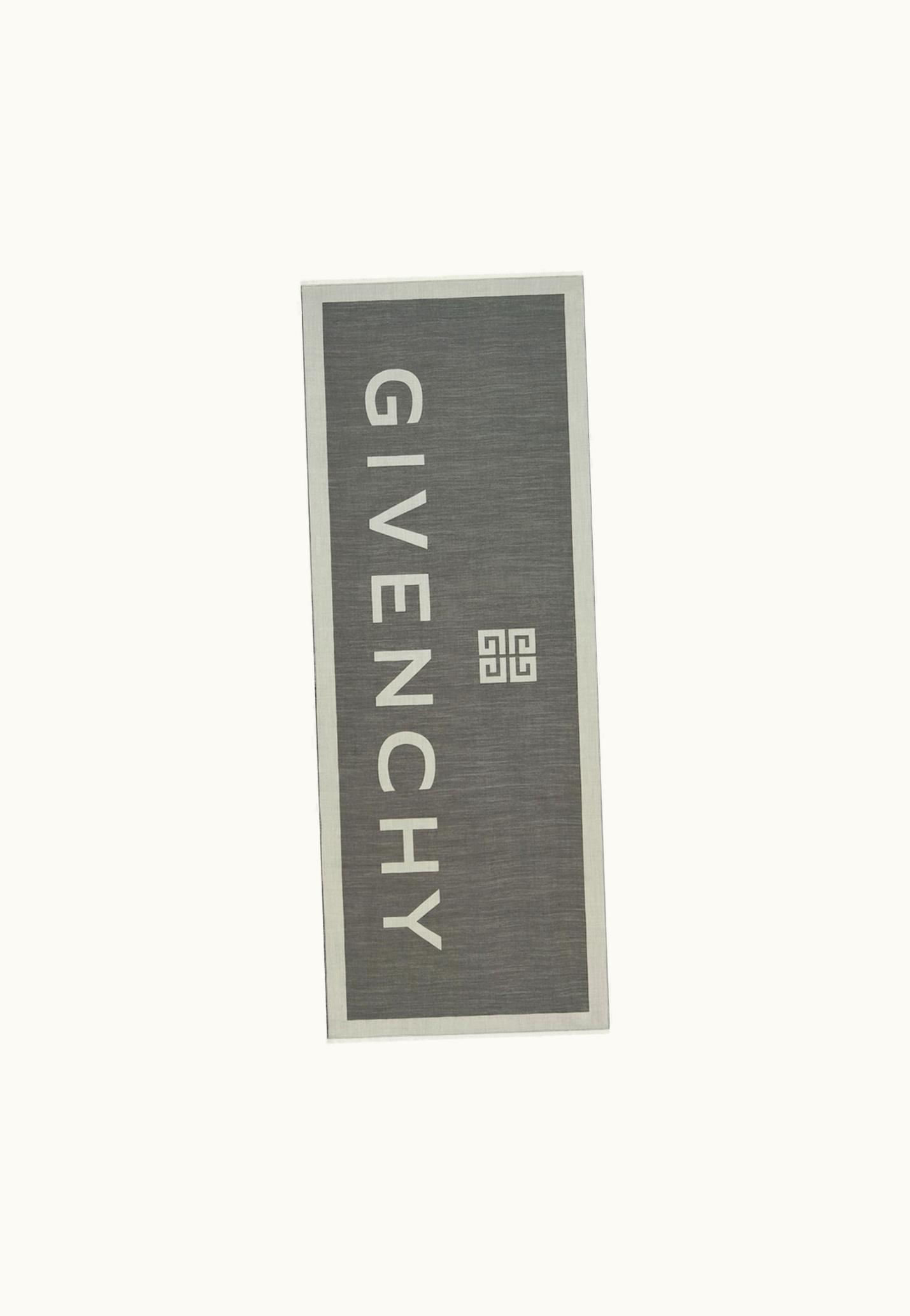 Givenchy Givenchy 4G Stole In Silk And Wool - Charcoal
