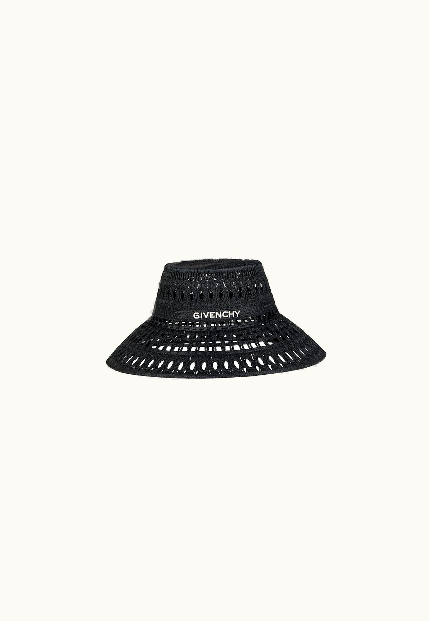 Givenchy Givenchy Bucket Hat In Laced Raffia - Black