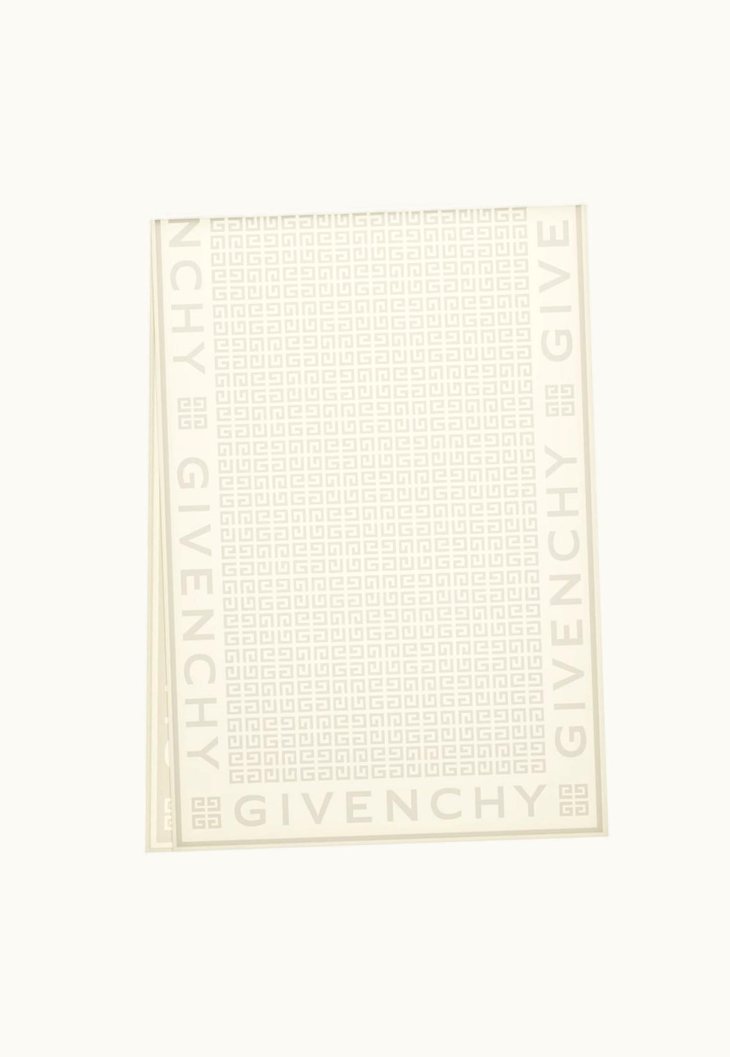 Givenchy Givenchy 4G Stole In Shiny Silk Jacquard - Ivory