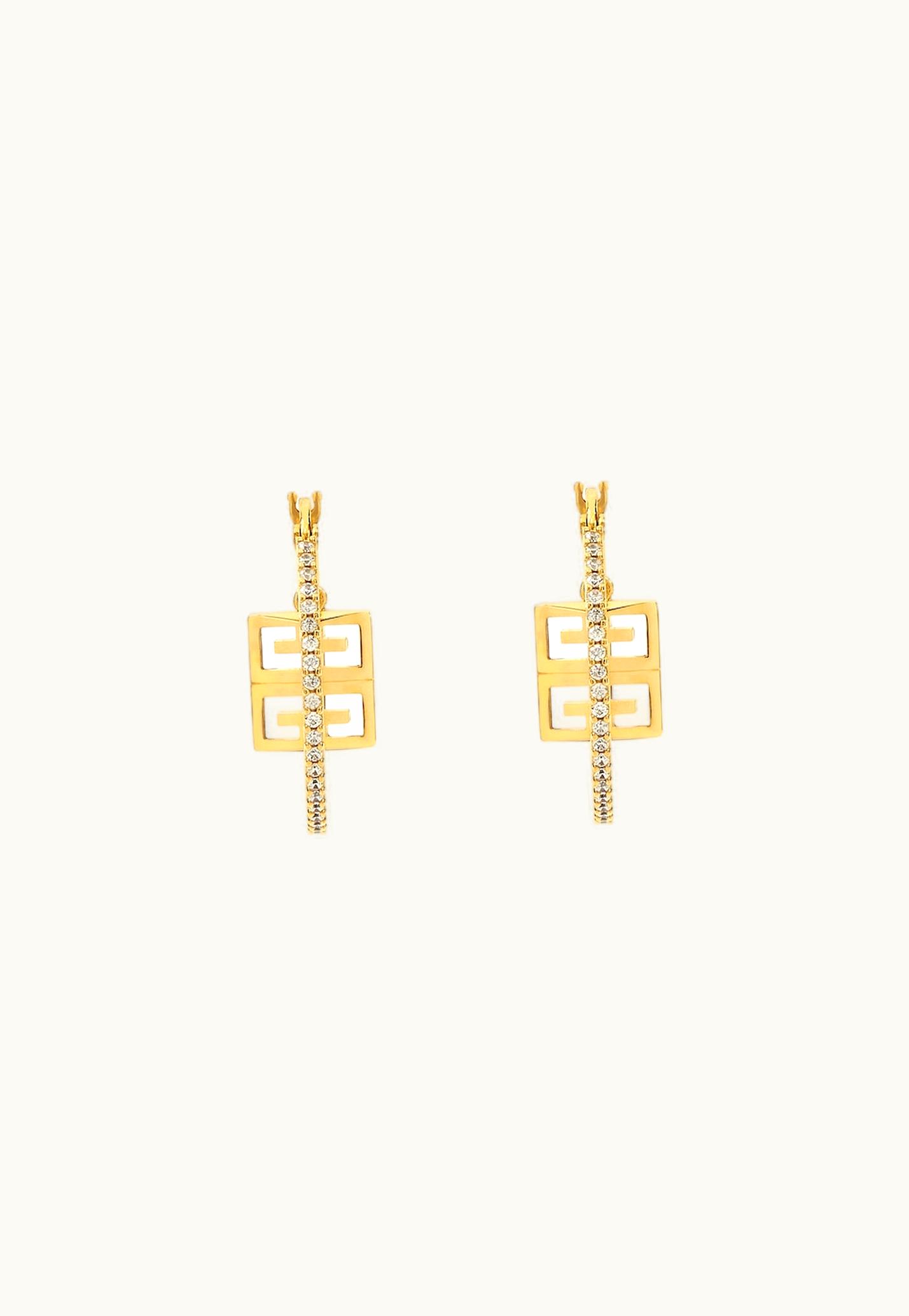 Givenchy Givenchy 4G Earrings In Metal With Crystals - Golden Yellow GOLDEN YELLOW