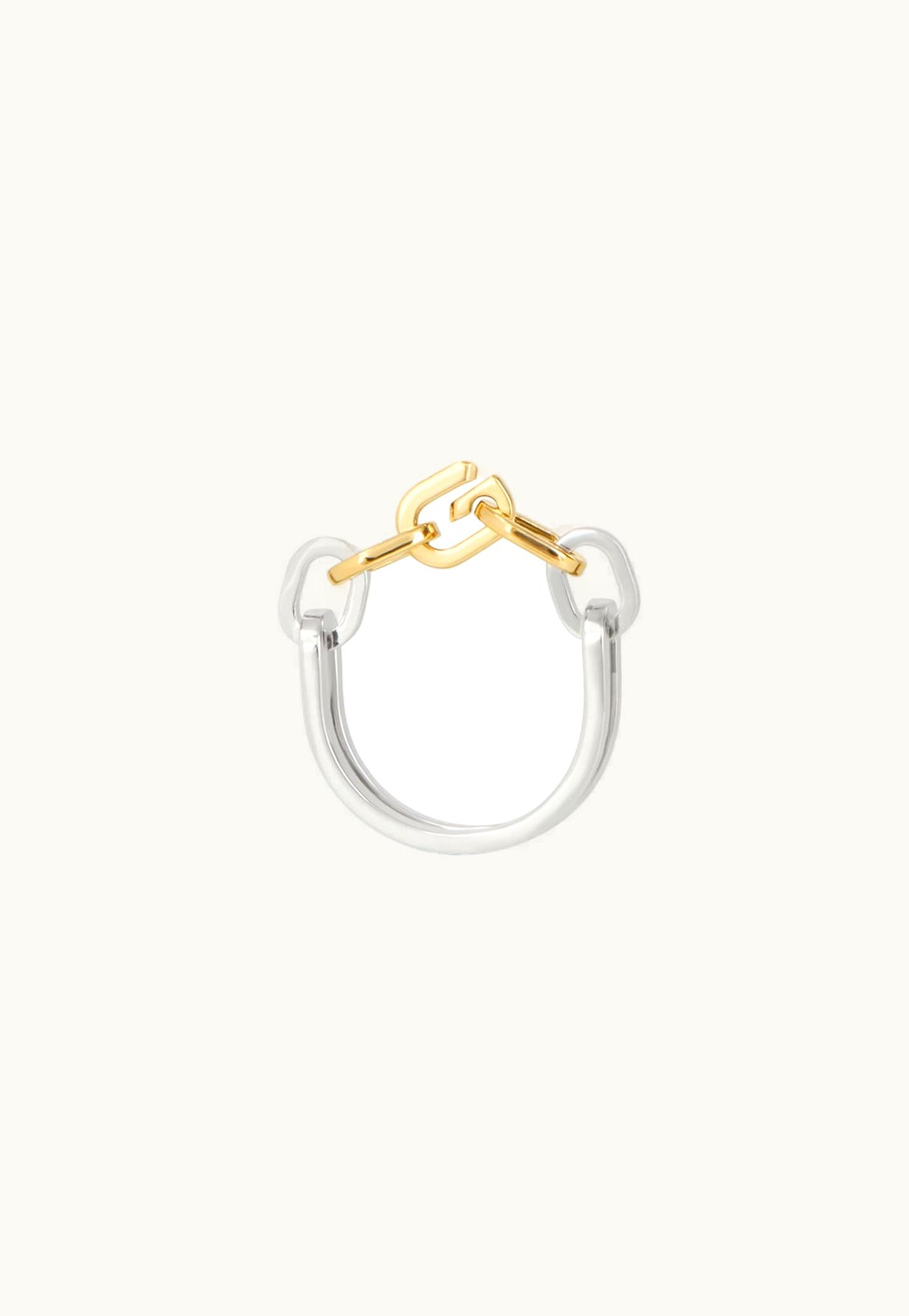 Givenchy Givenchy G Link Two Tone Ring - Golden / Silvery