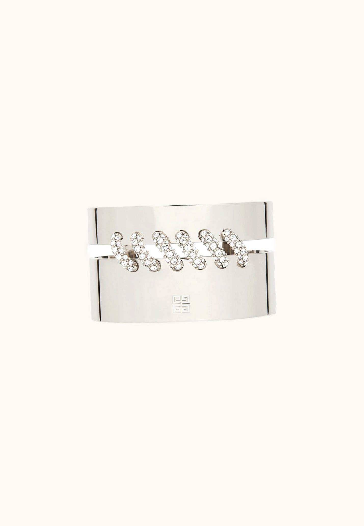 Givenchy Givenchy Stitch Bracelet In Metal With Crystals - Silvery