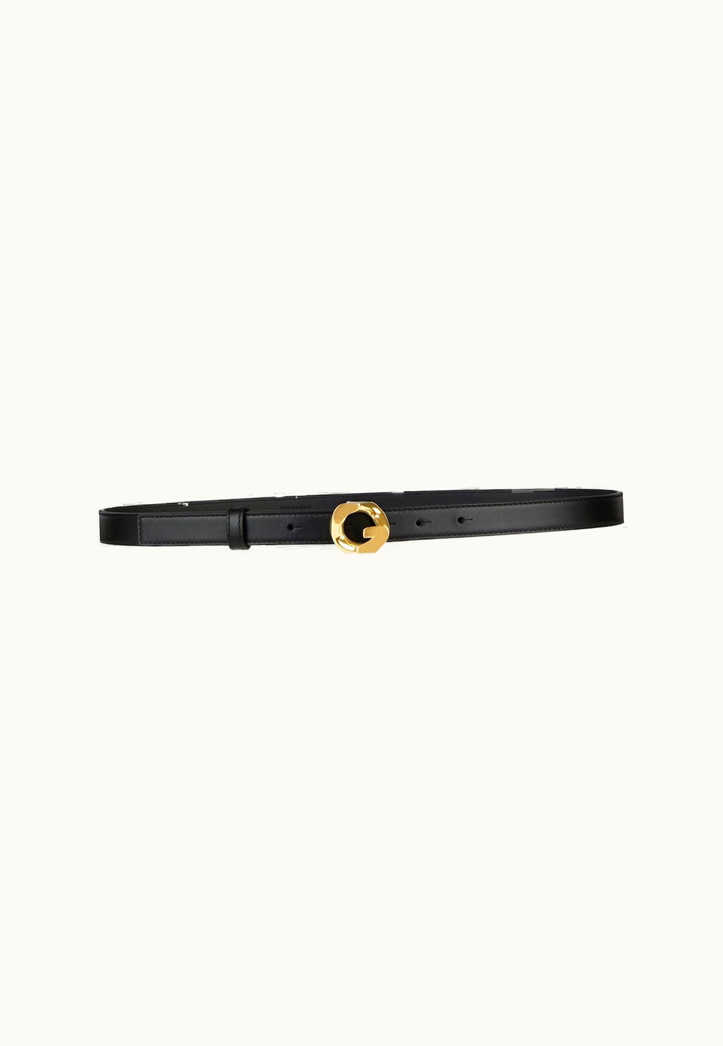 Givenchy Givenchy Belt In Leather With G-chain Buckle - Black