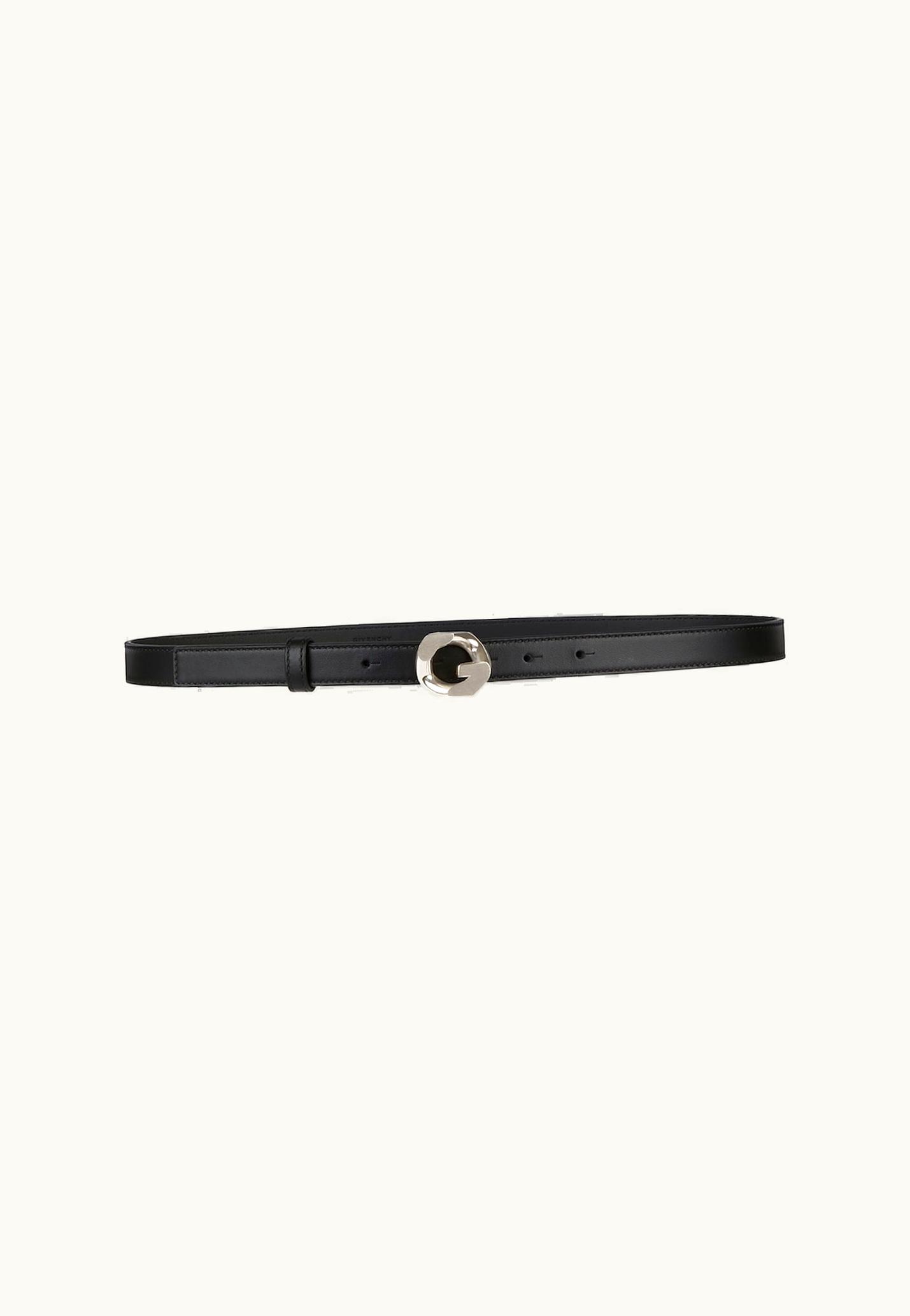 Givenchy Givenchy Belt In Leather With G-Chain Buckle - Black BB406DB15N-001