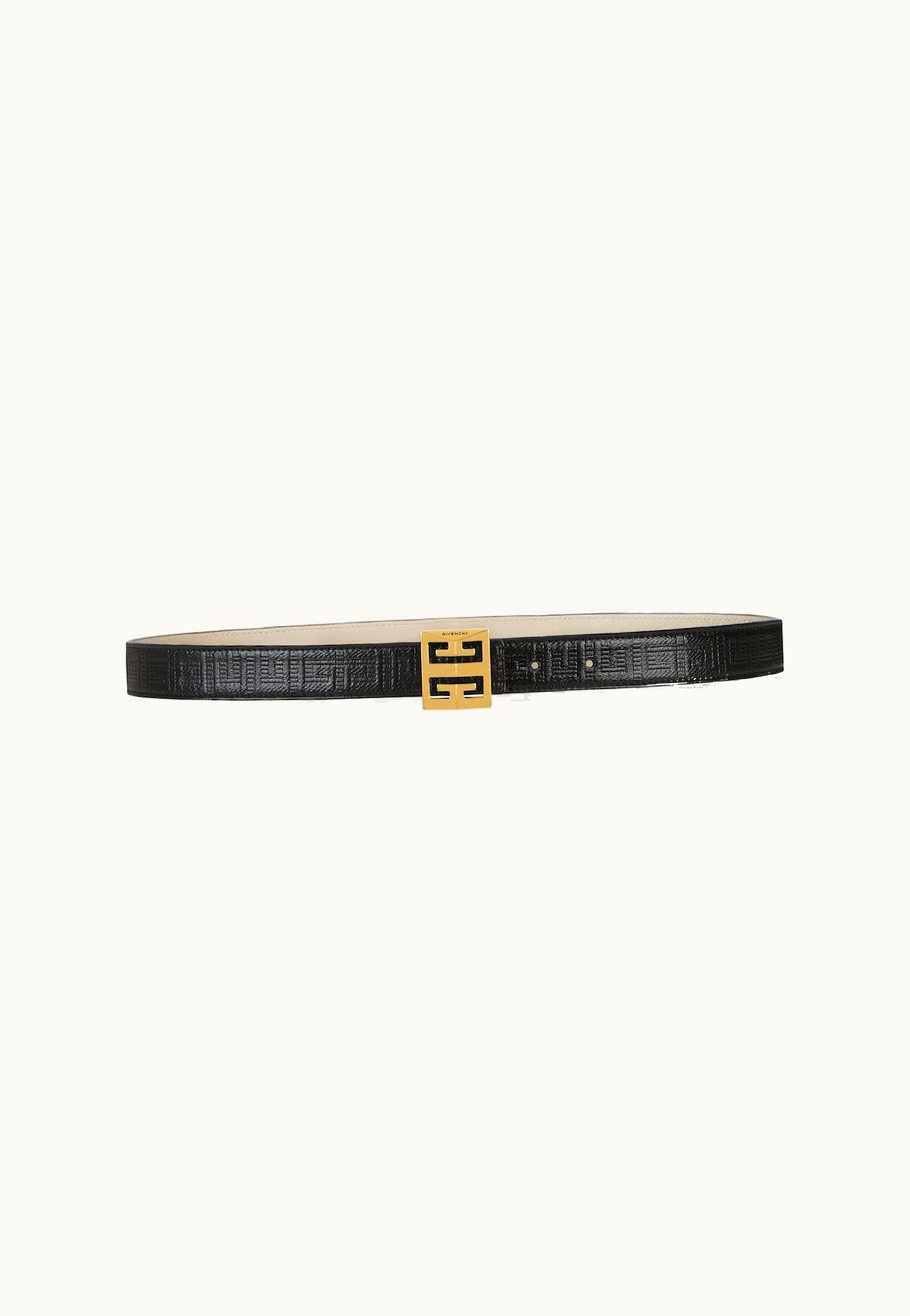Givenchy Givenchy 4G Reversible Belt In Coated Canvas - Black