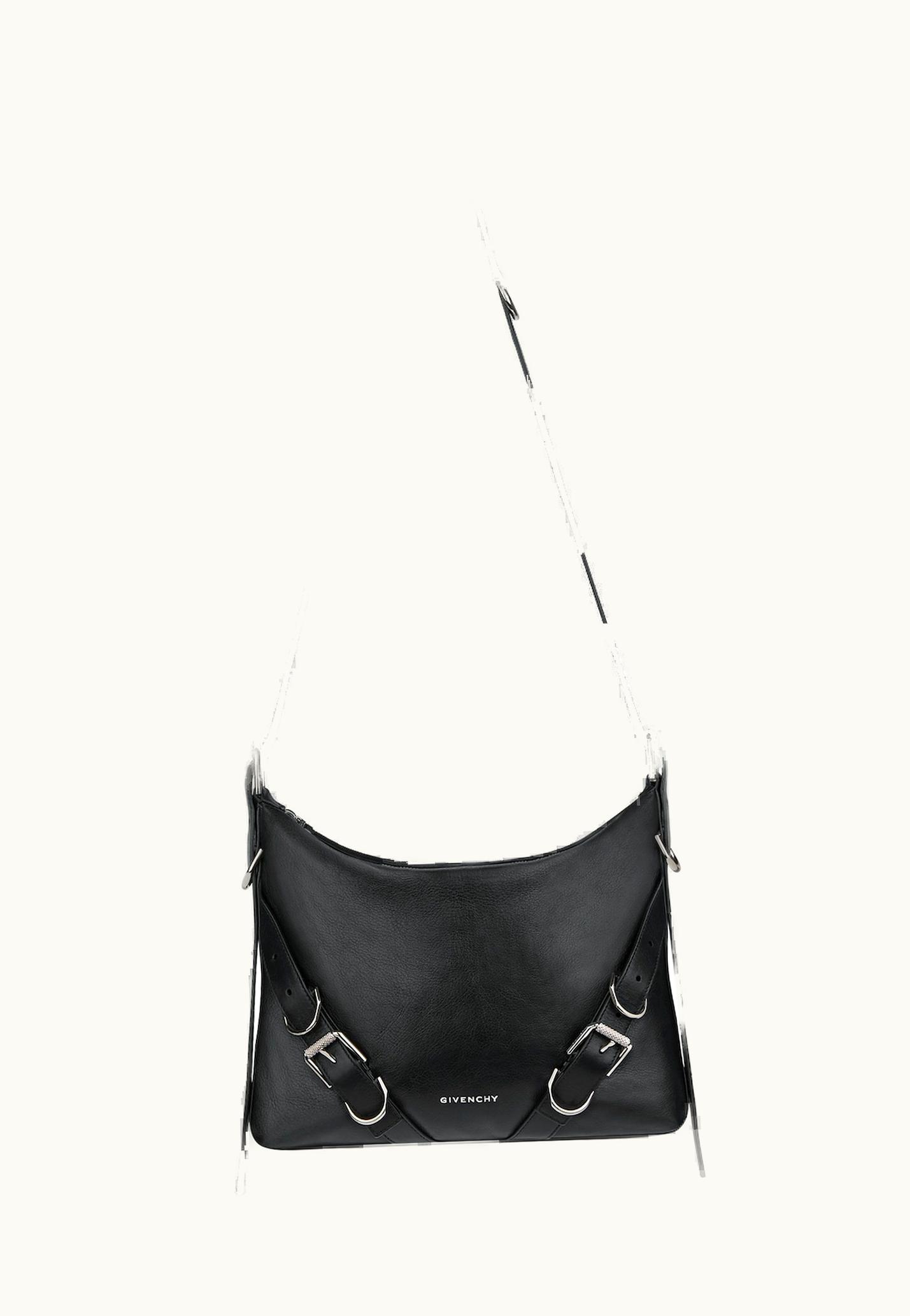 Givenchy Givenchy Voyou Crossbody Bag In Grained Leather - Black