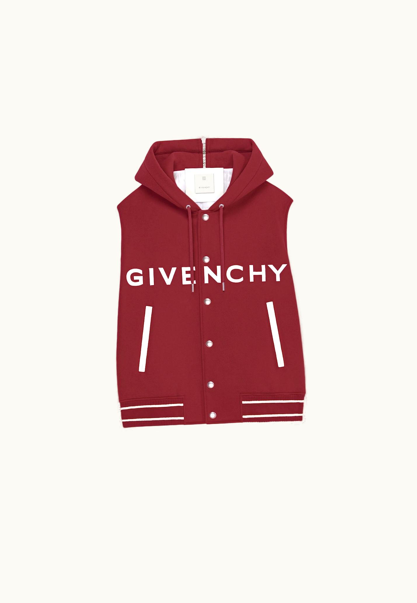 Givenchy Givenchy Hooded Varsity Jacket In Wool And Leather