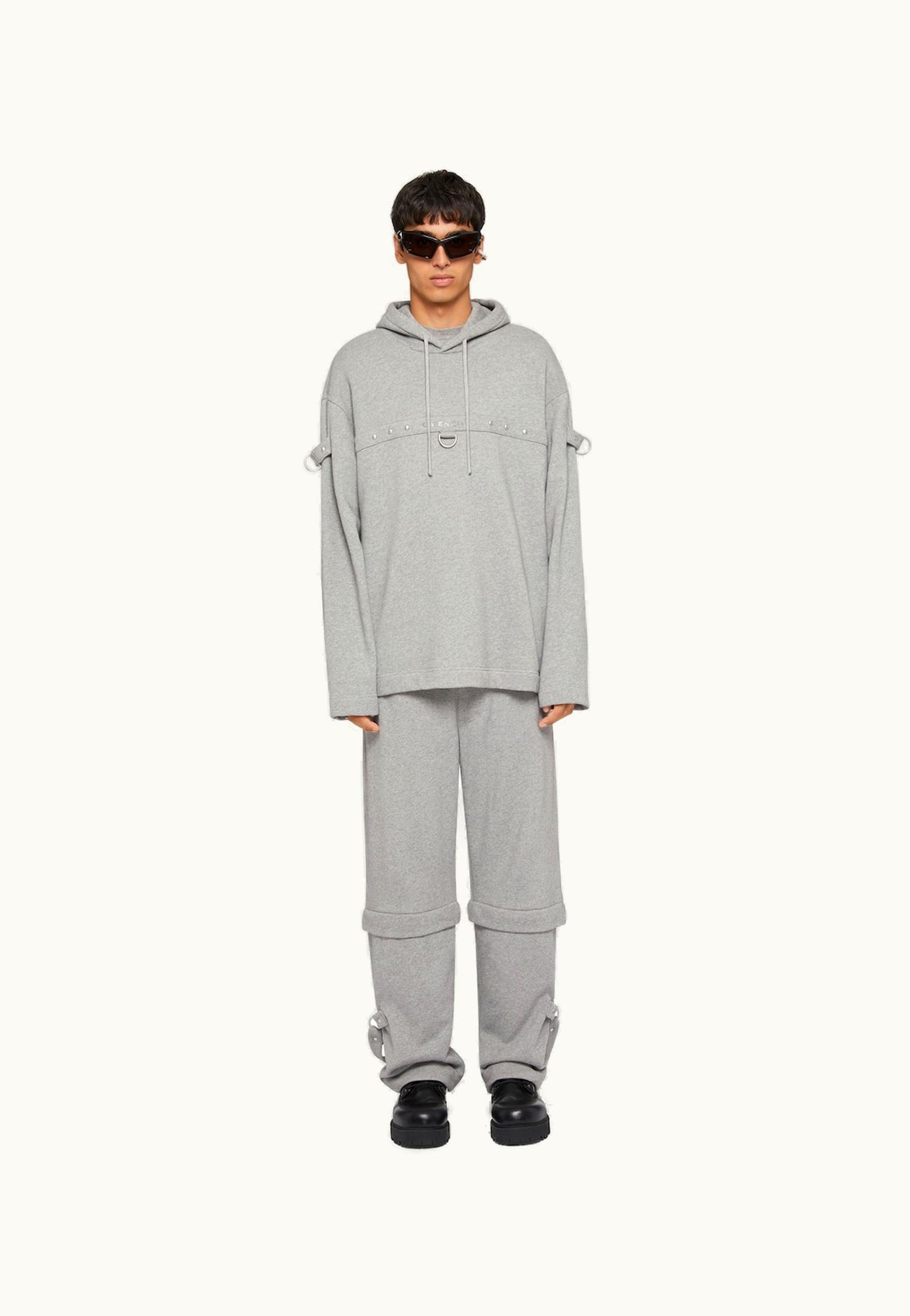 Givenchy Givenchy Two In One Detachable Pants In Jersey With Suspenders - Light Grey Melange