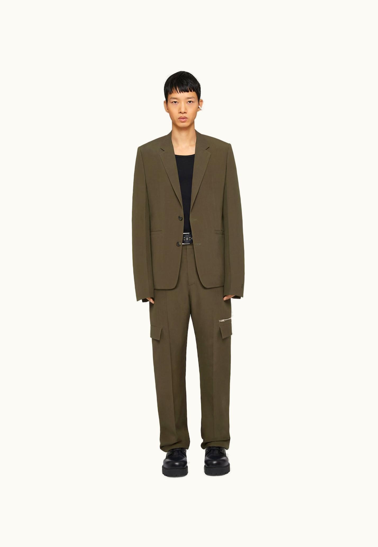 Givenchy Givenchy Tailored Pants In Wool With Pocket Details - Khaki