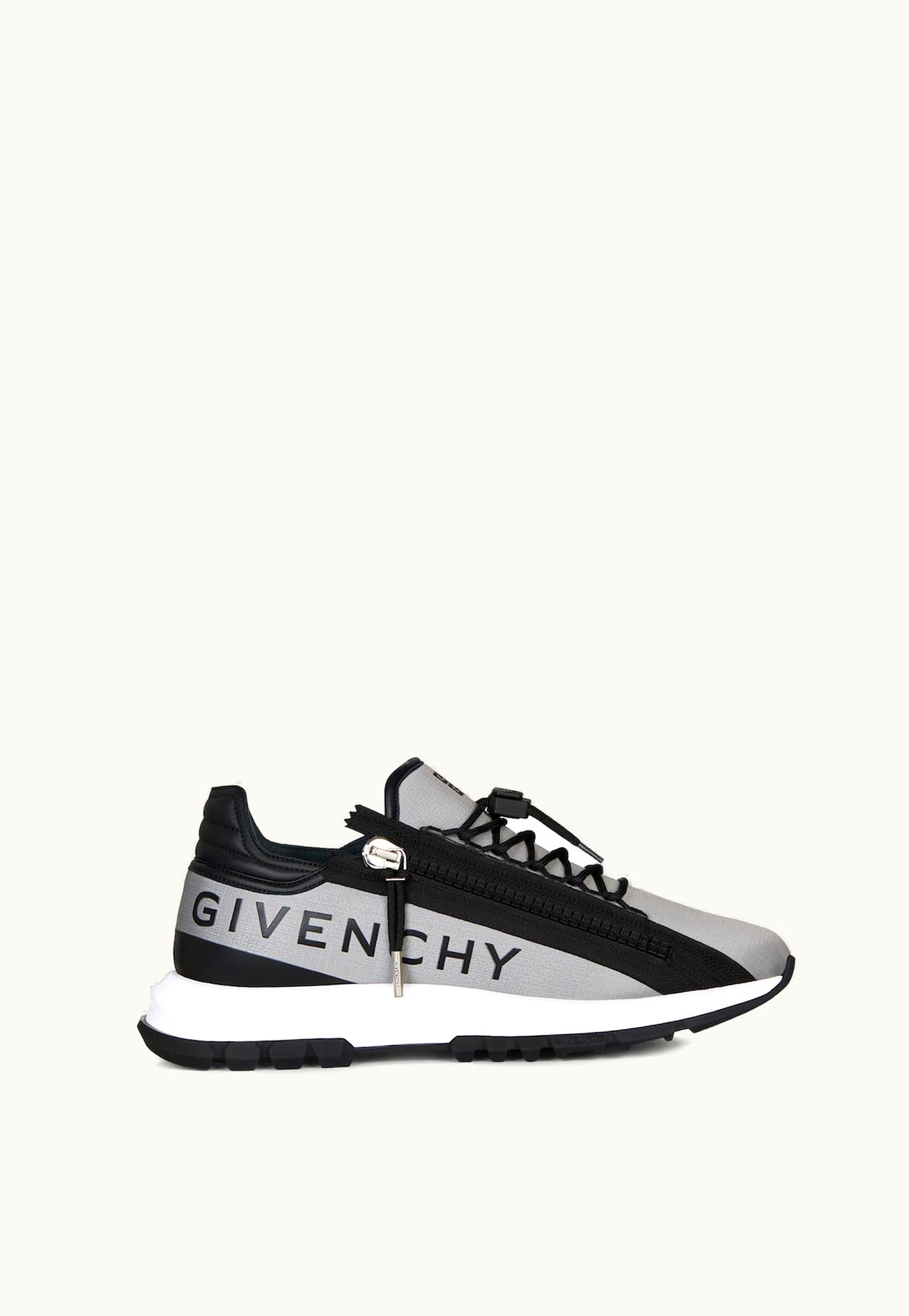 Givenchy Givenchy Spectre Runner Sneakers In 4G Synthetic Fiber With Zip - Grey / Black