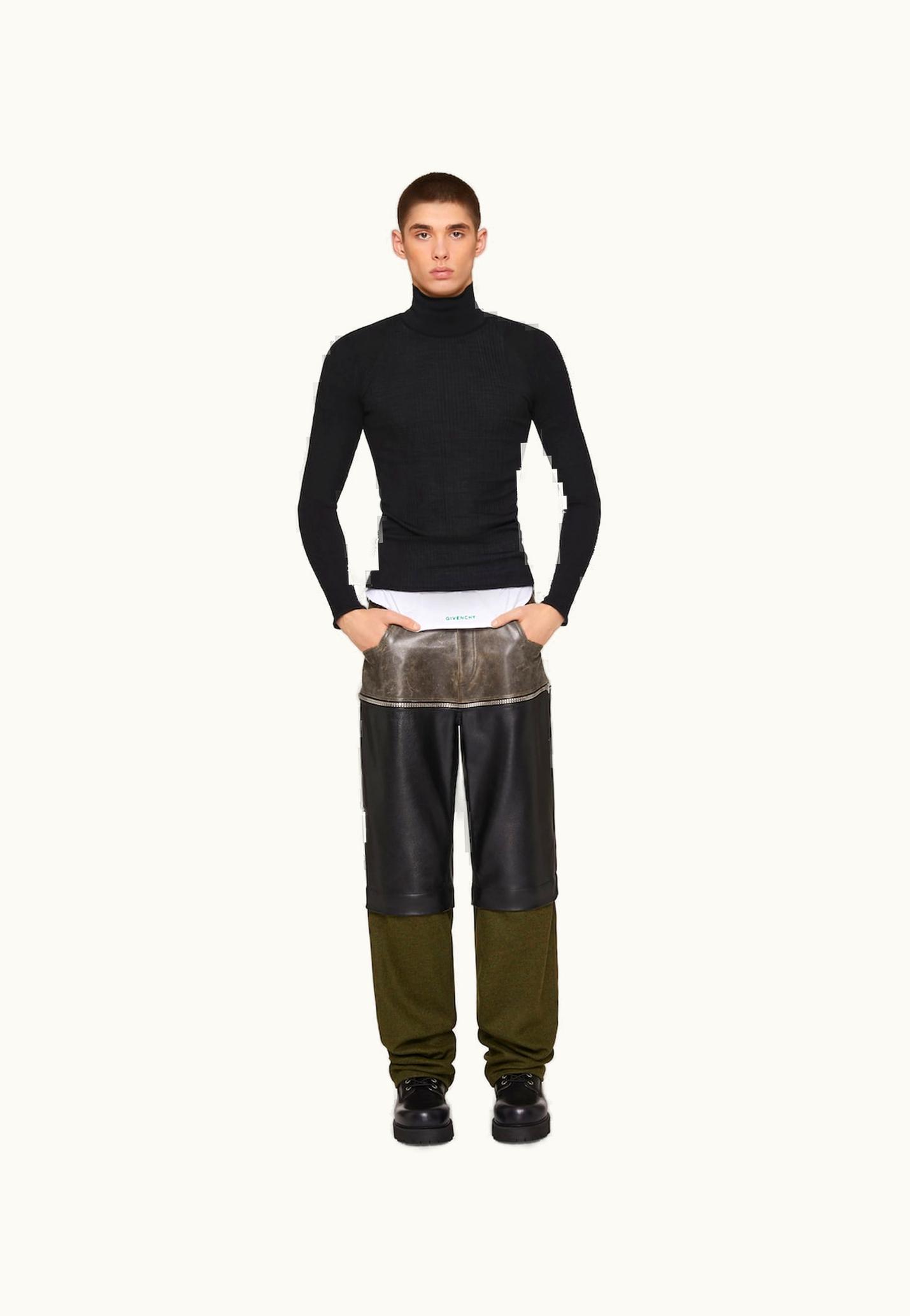 Givenchy Givenchy Mock Neck Sweater In Tubular Knit - Black