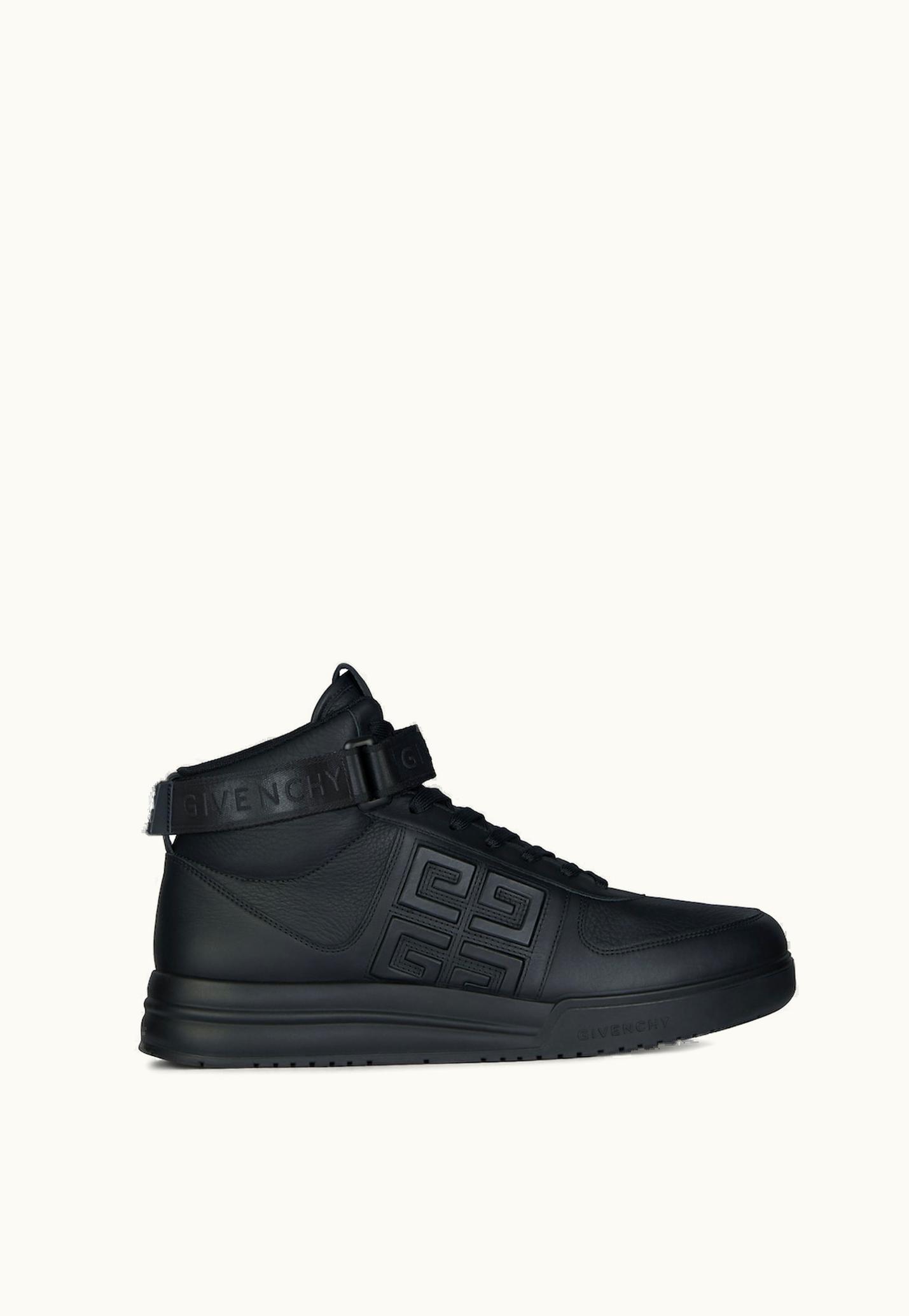 Givenchy Givenchy G4 High Top Sneakers In Leather - Black