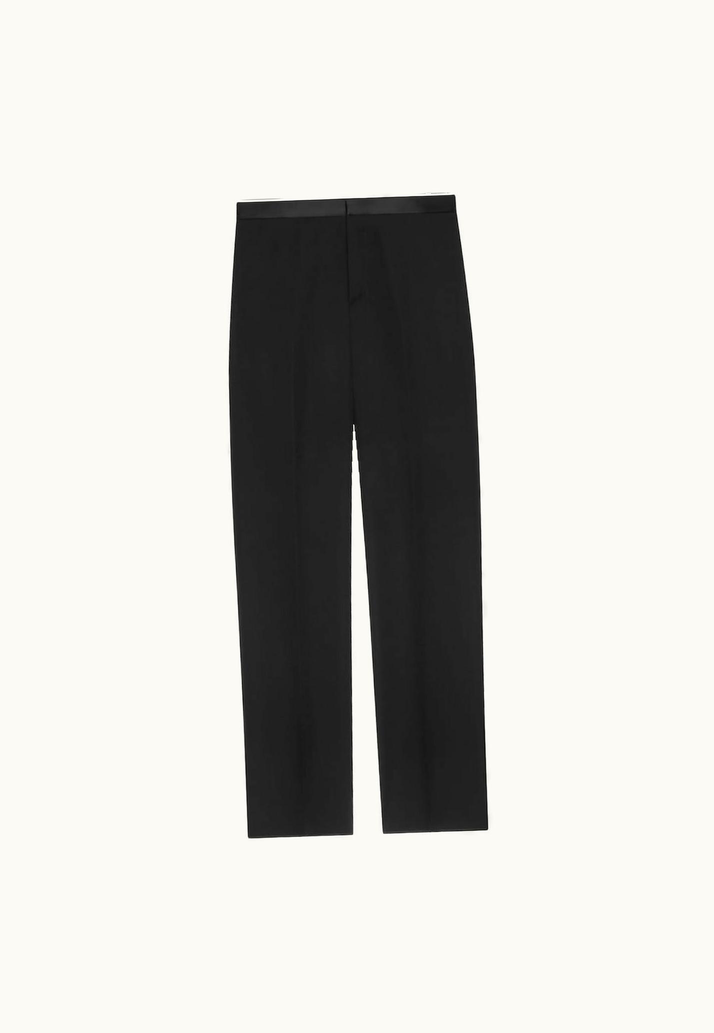 Givenchy Givenchy Tailored Pants In Wool With Satin Waistband - Black