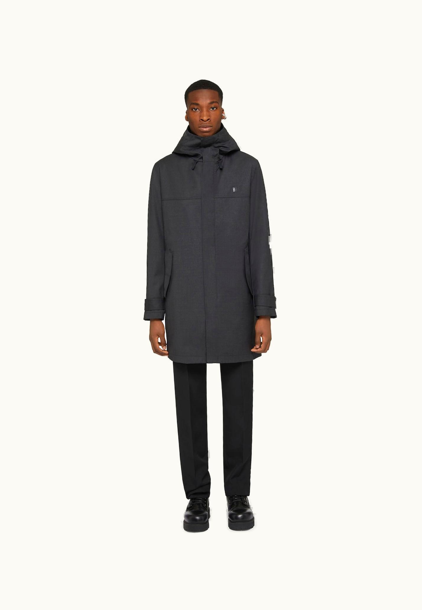 Givenchy Givenchy 3-in-1 Parka In Wool - Dark Grey / Grey