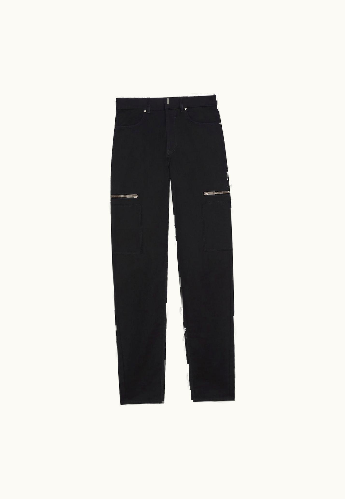 Givenchy Givenchy Loose Fit Cargo Pants In Denim - Black