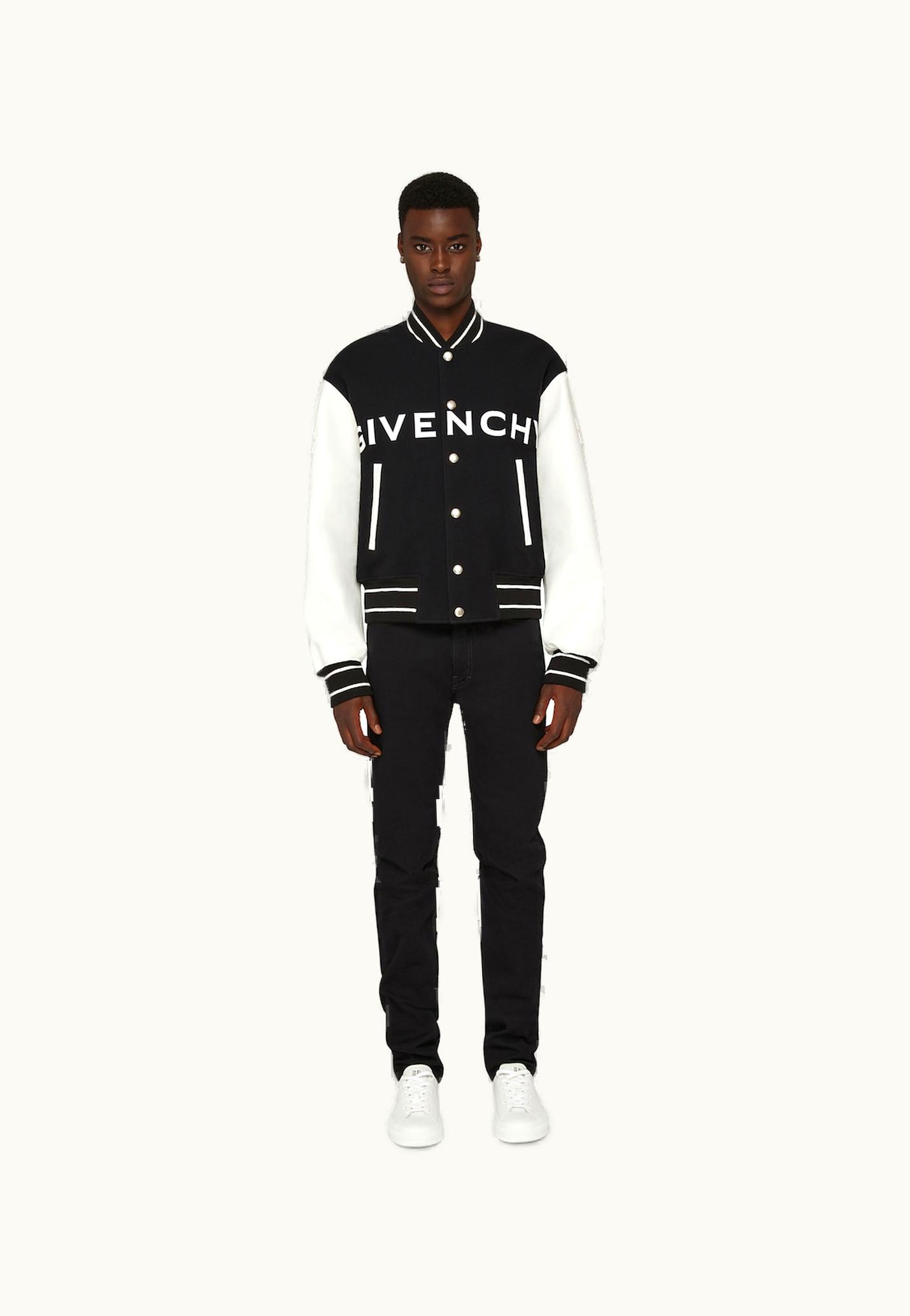 Givenchy Givenchy Varsity Jacket In Wool And Leather - Black / White