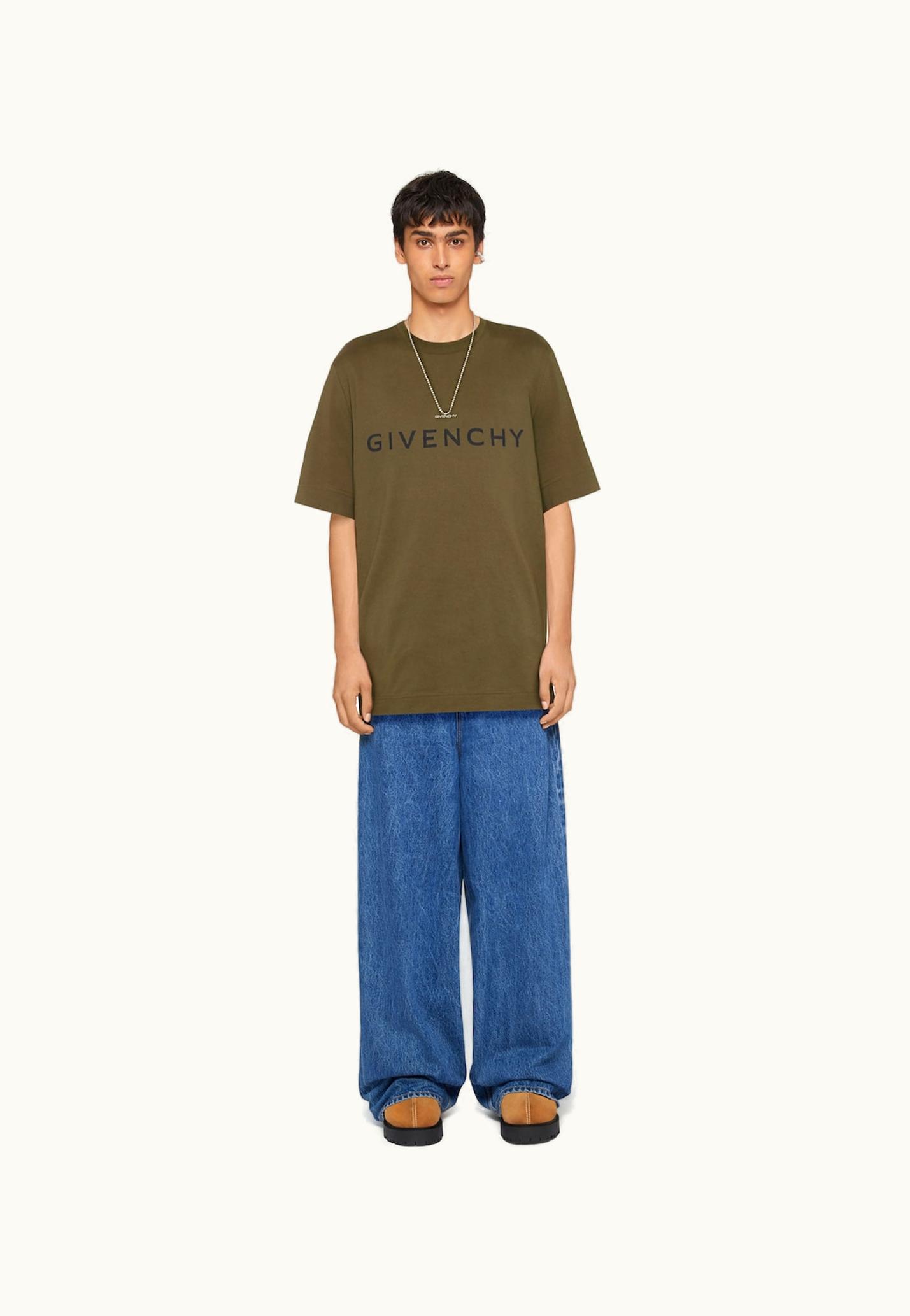 Givenchy Givenchy Archetype Oversized T-Shirt In Cotton - Khaki
