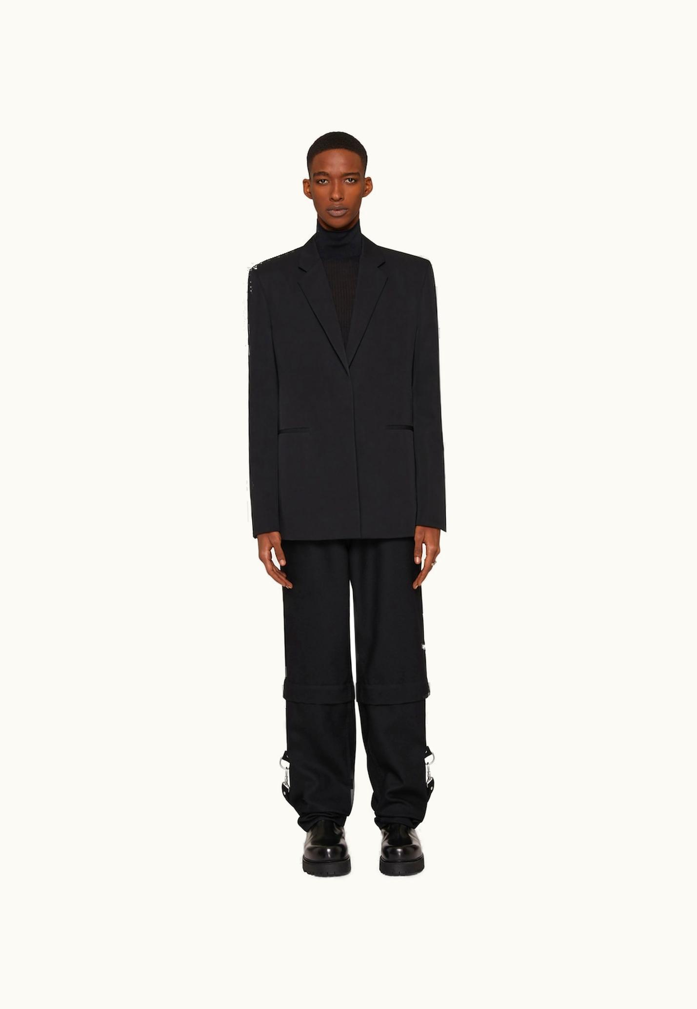 Givenchy Givenchy Two In One Detachable Pants In Wool With Suspenders - Black