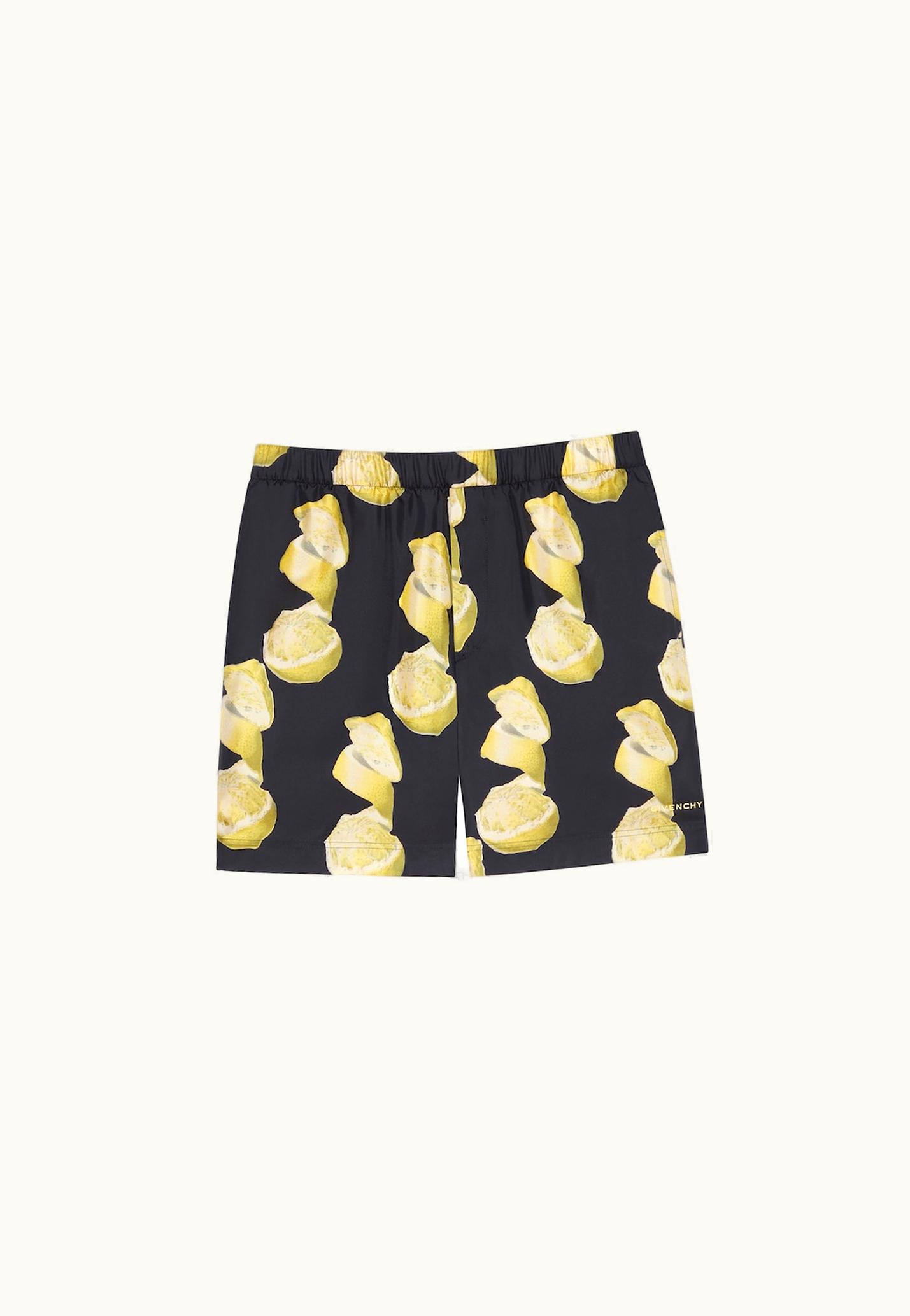 Givenchy Givenchy Long Printed Swim Shorts - Black / Yellow