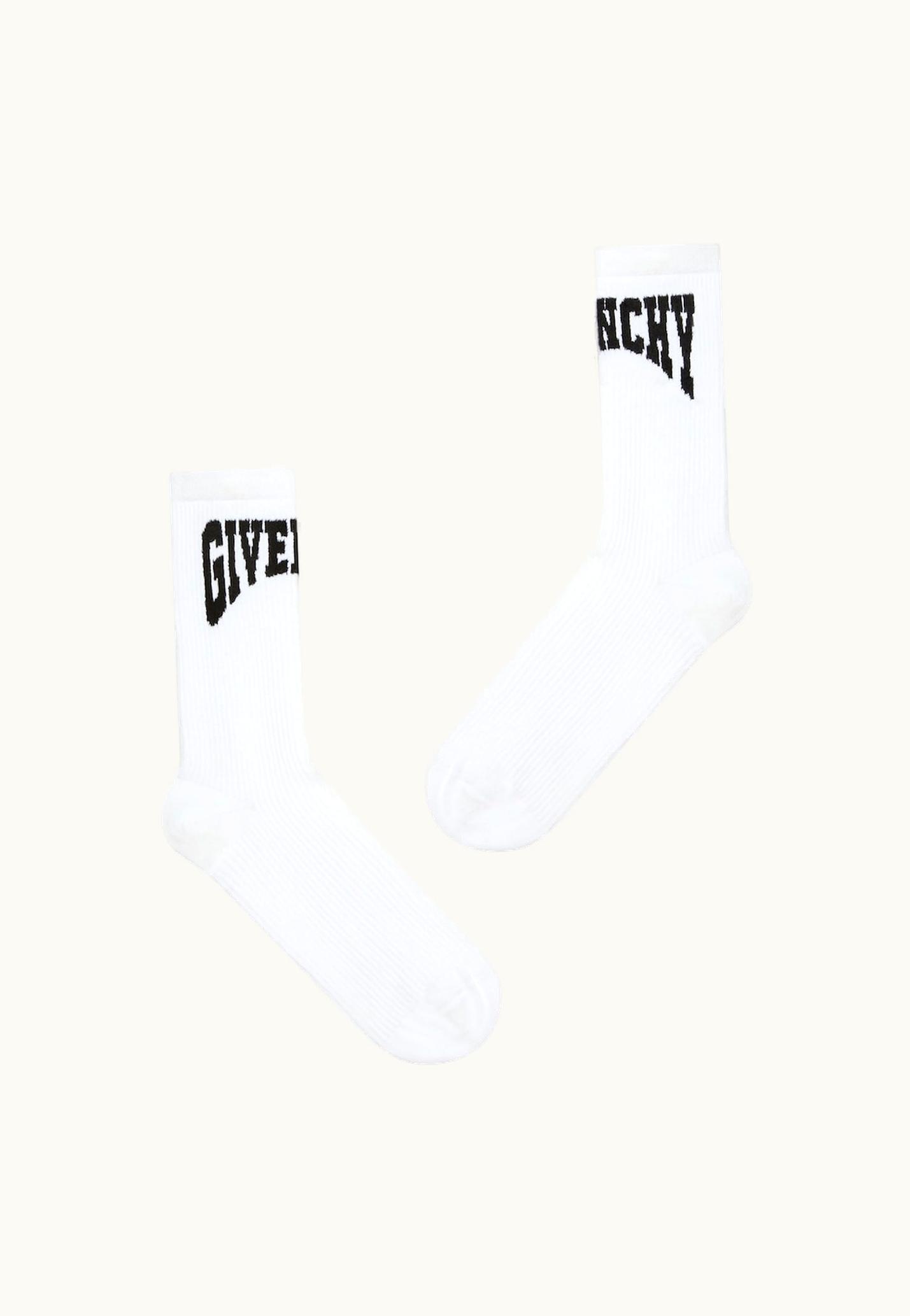Givenchy Givenchy College Socks In Cotton - White / Black WHITE/BLACK