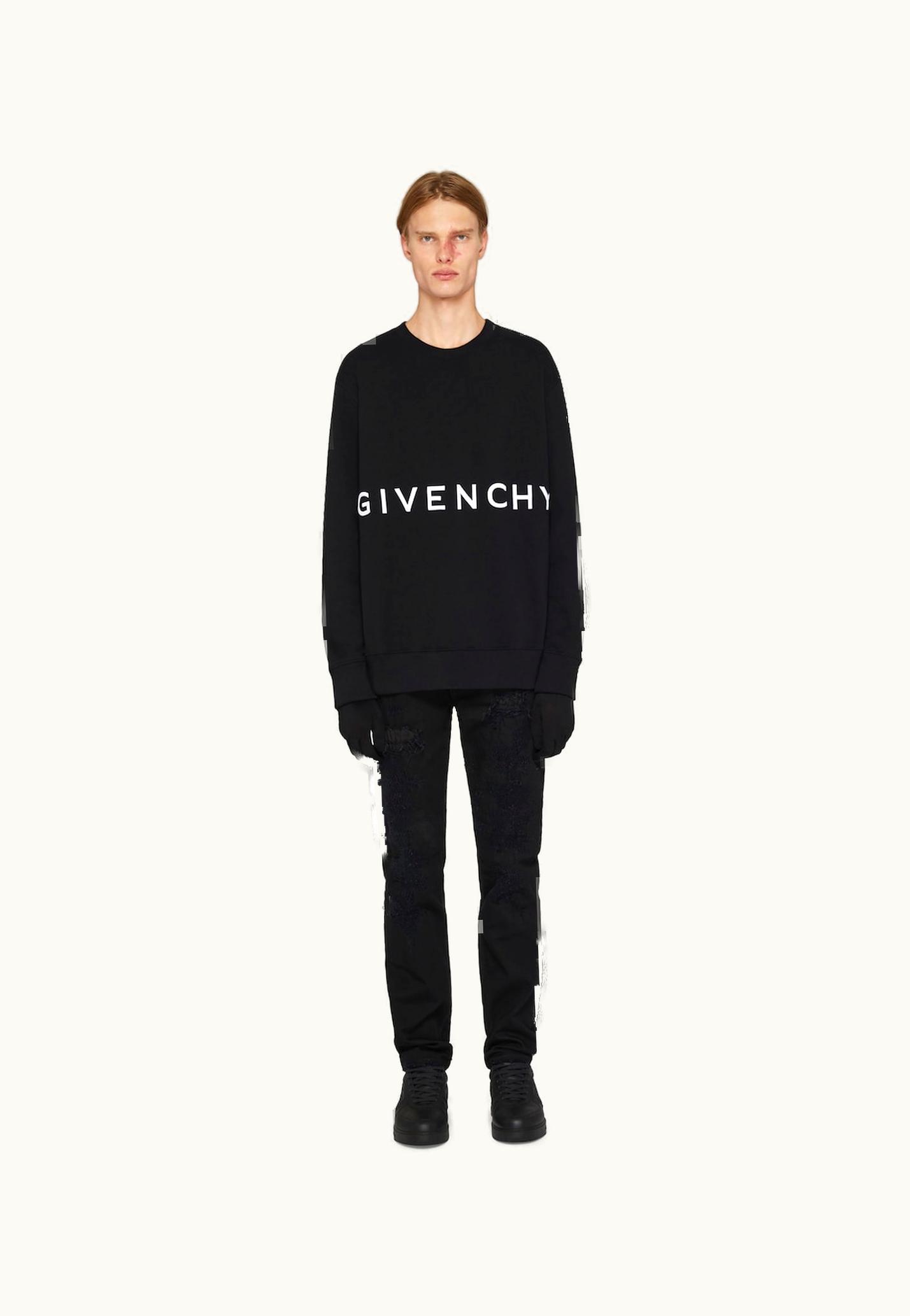 Givenchy Givenchy 4G Slim Fit Sweatshirt In Fleece - Black BLACK