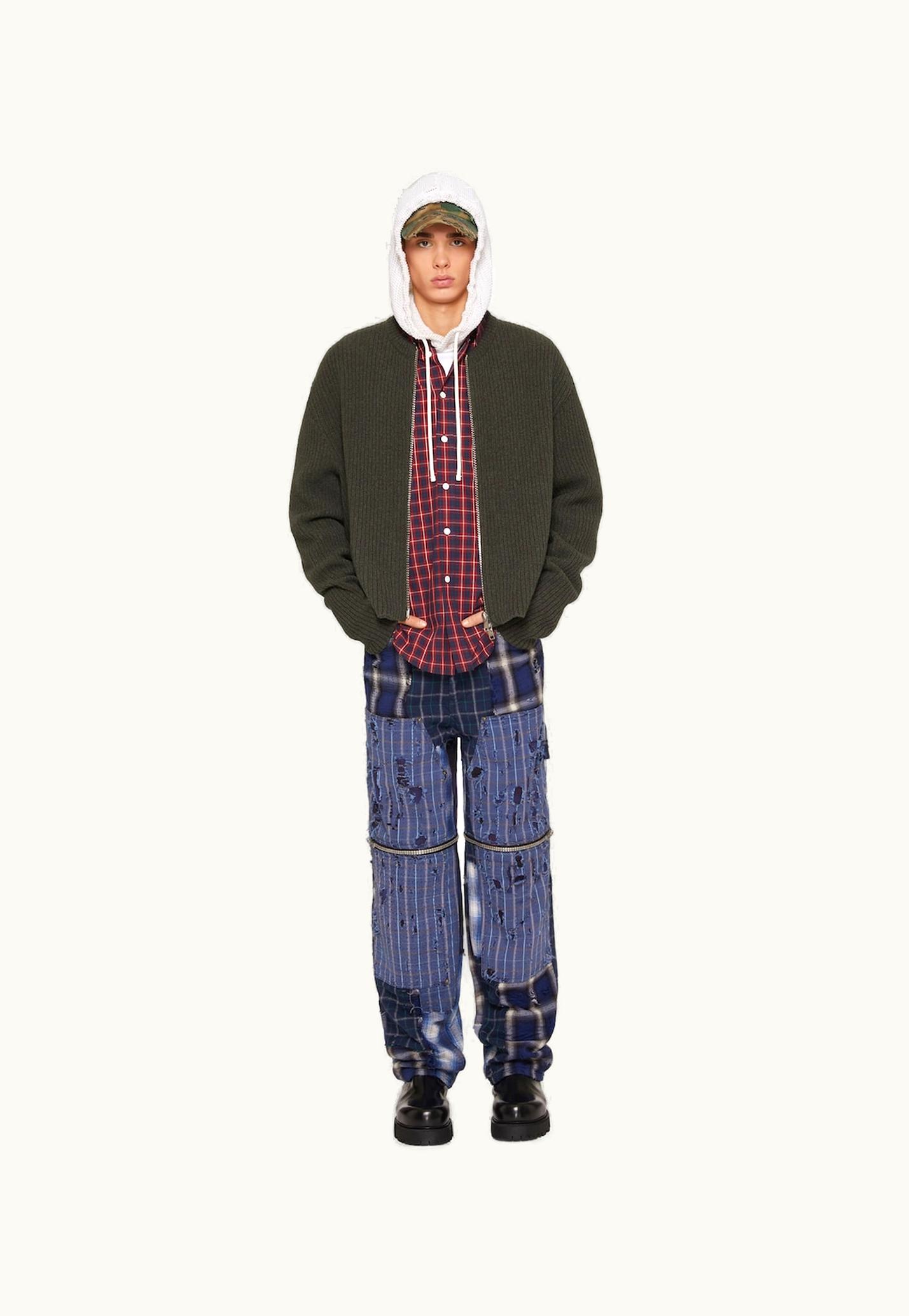 Givenchy Givenchy Oversized Cardigan In Wool With Front Zip - Military Green