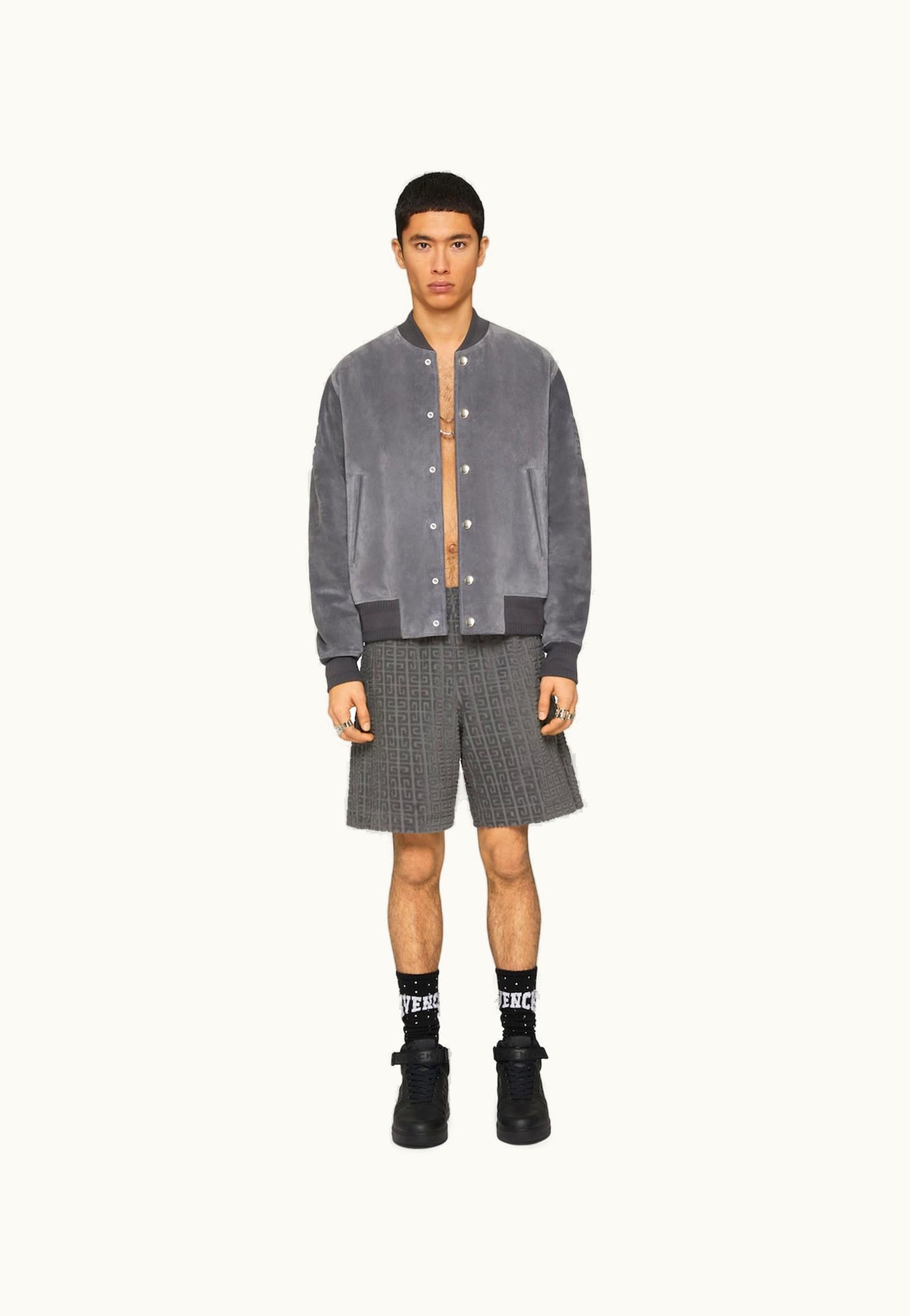 Givenchy Givenchy Vasity Jacket In Suede - Dark Grey