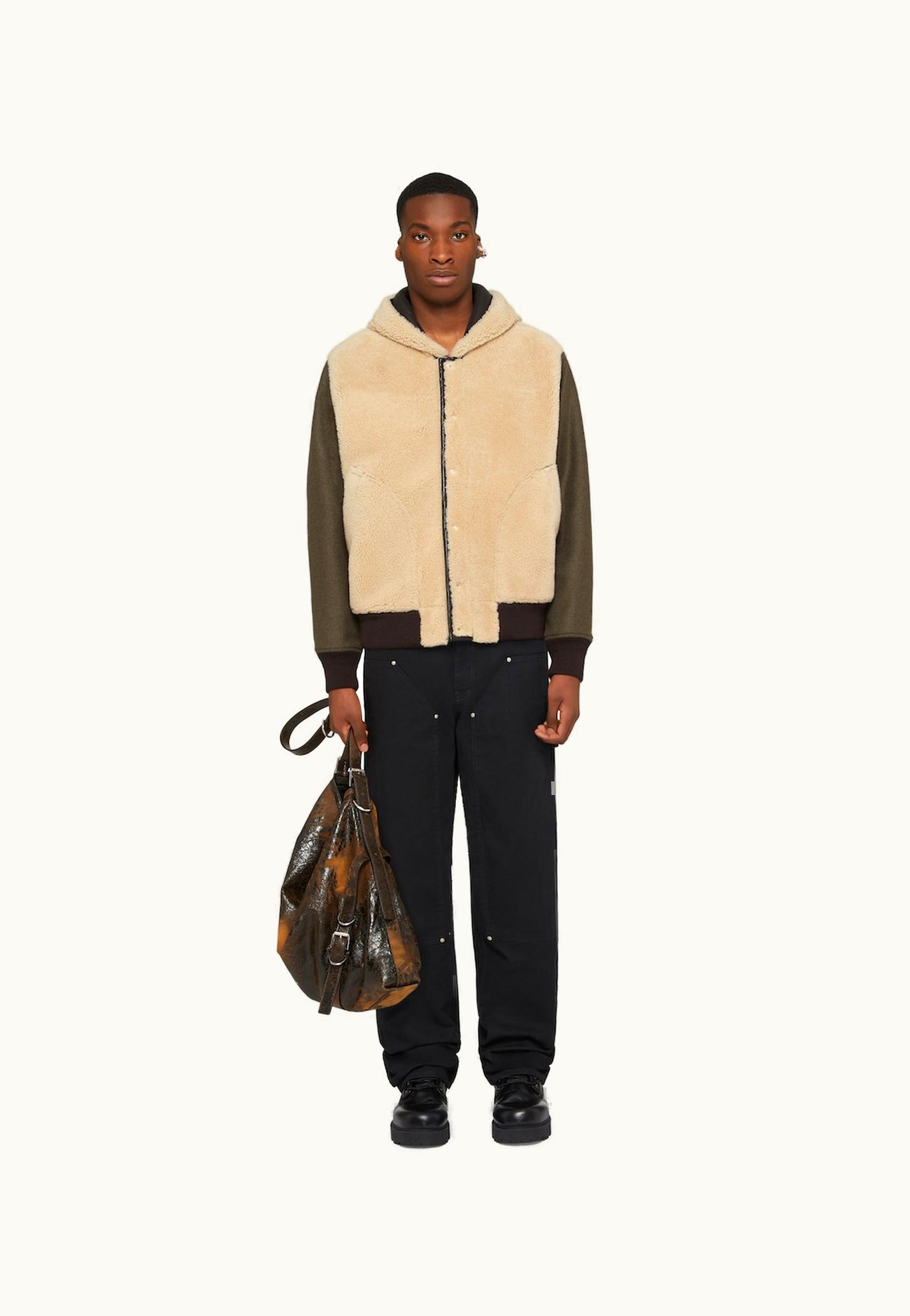 Givenchy Givenchy Reversible Varsity Jacket In Leather And Shearling - Brown / Beige
