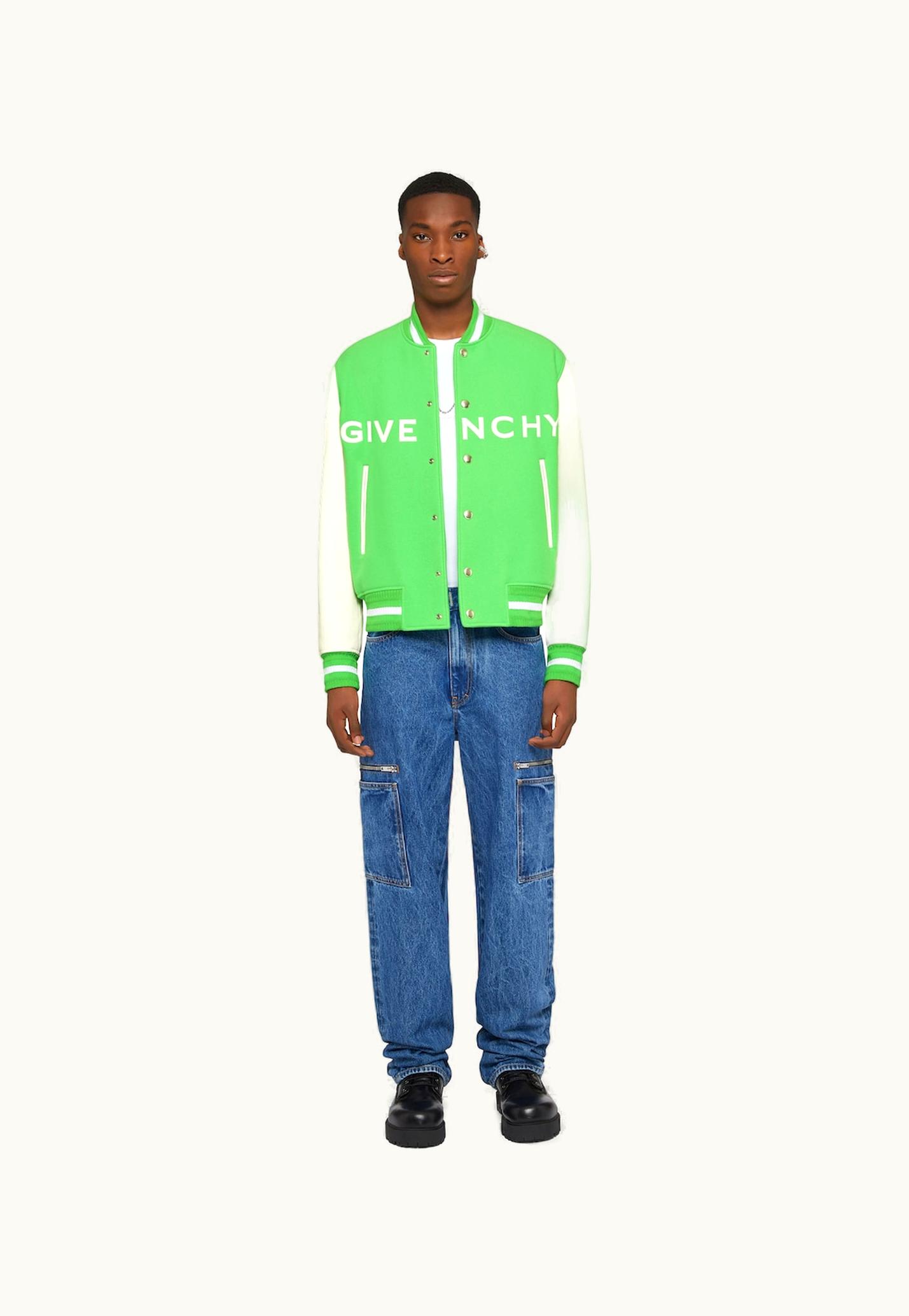 Givenchy Givenchy Varsity Jacket In Wool And Leather - Bright Green
