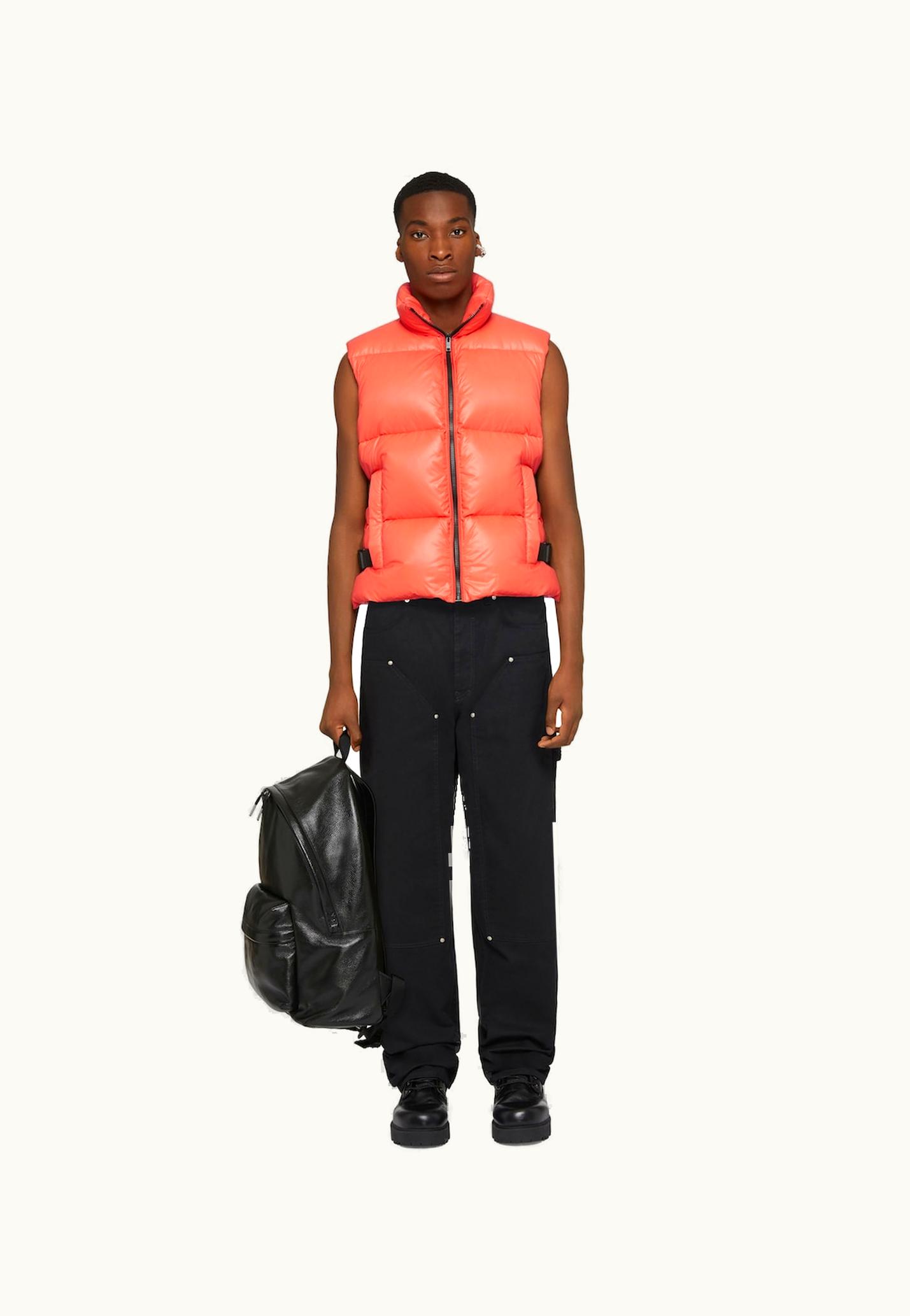 Givenchy Givenchy Sleeveless Puffer Jacket With Buckles - Orange
