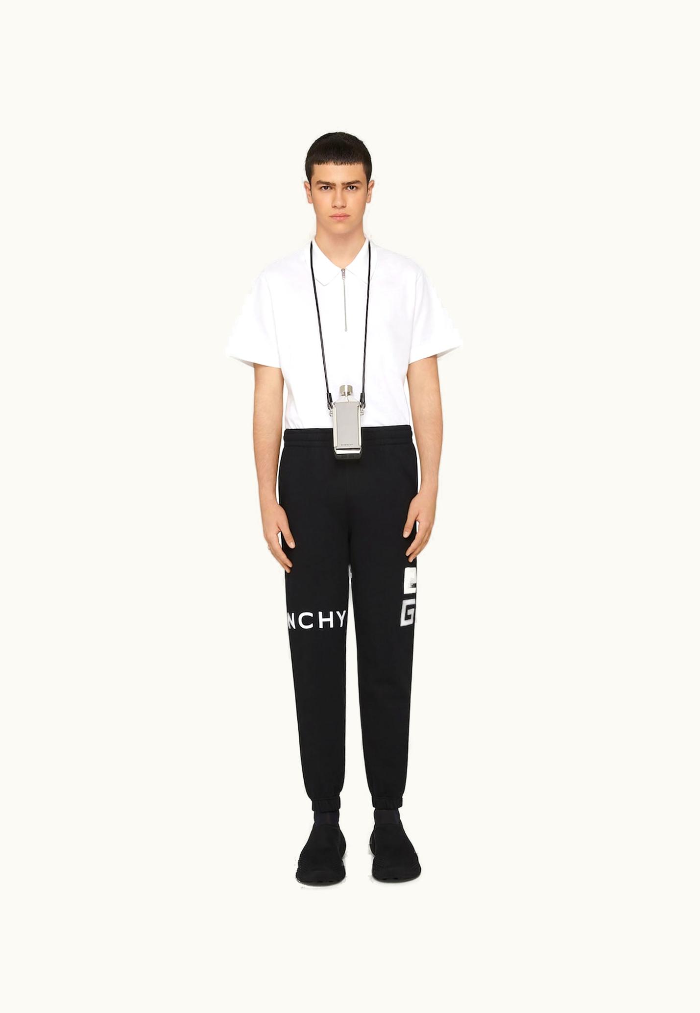 Givenchy Givenchy 4G Slim Fit Jogger Pants In Fleece - Black