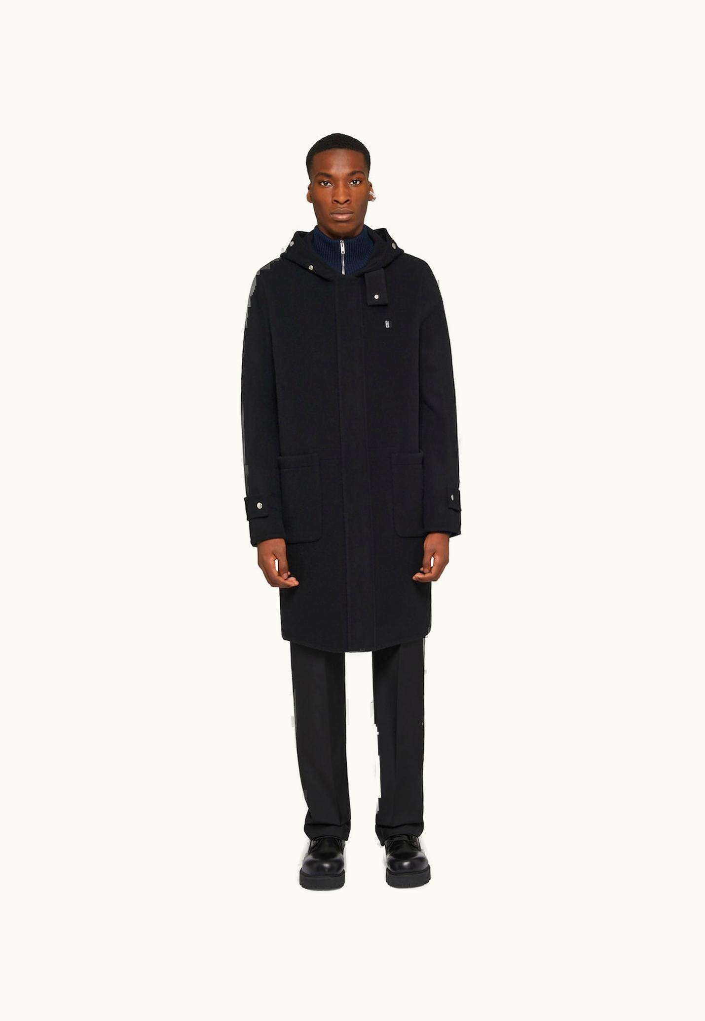 Givenchy Givenchy Coat In Double Face Wool And Cashmere - Black