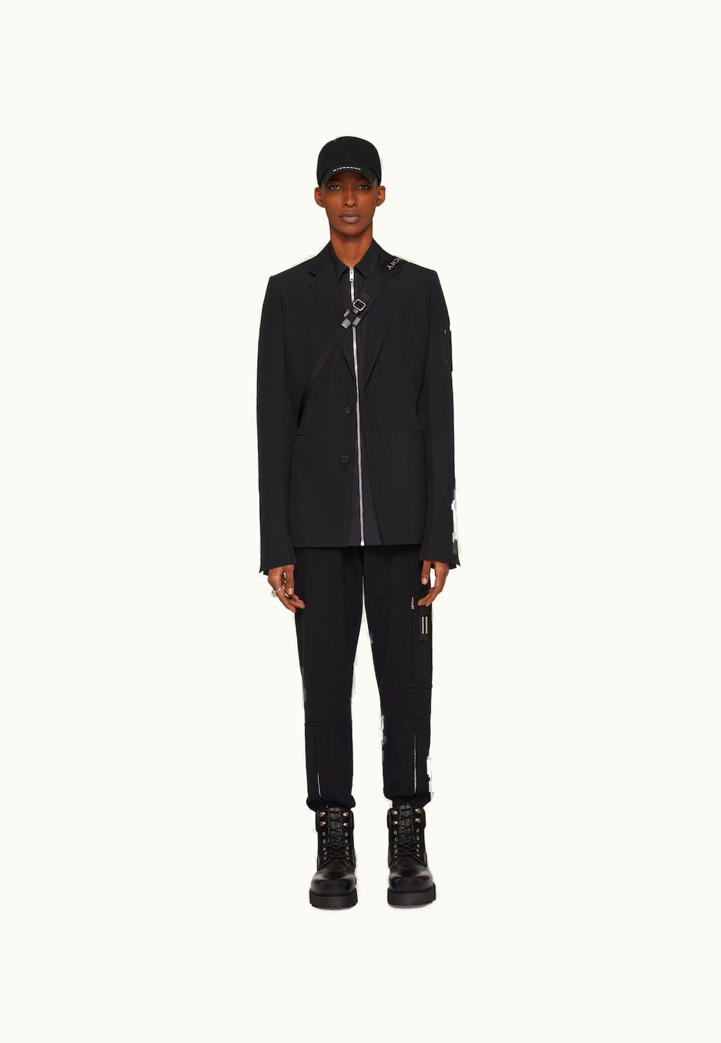 Givenchy Givenchy Slim Fit Jacket In Wool With Pocket - Black