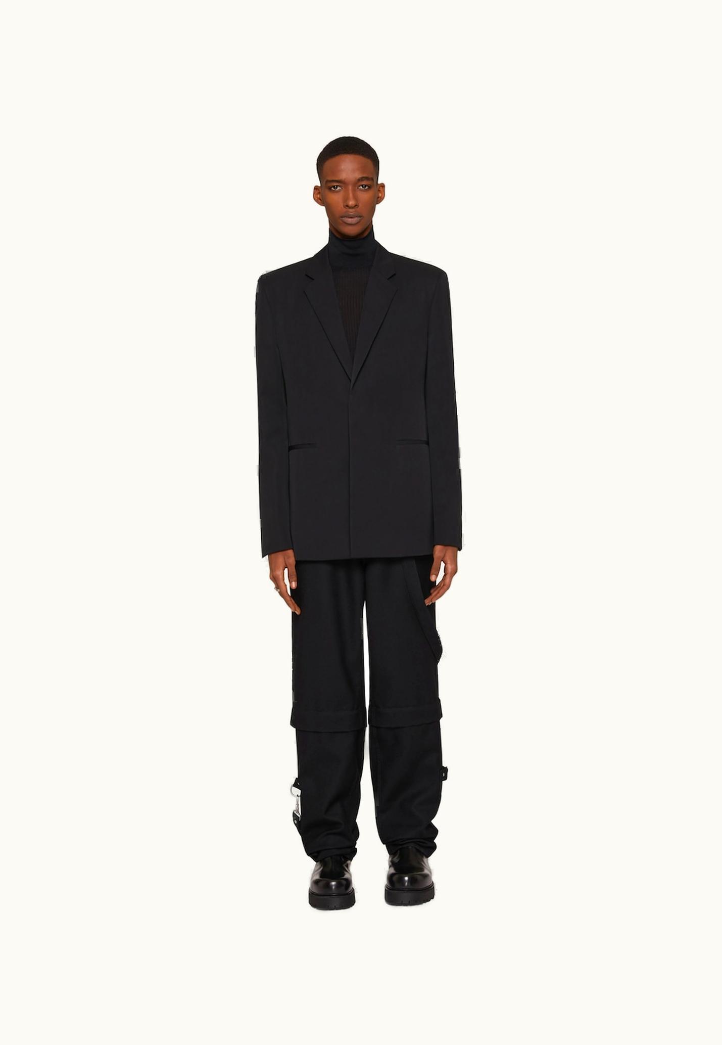 Givenchy Givenchy Extra Fitted Jacket In Wool - Black