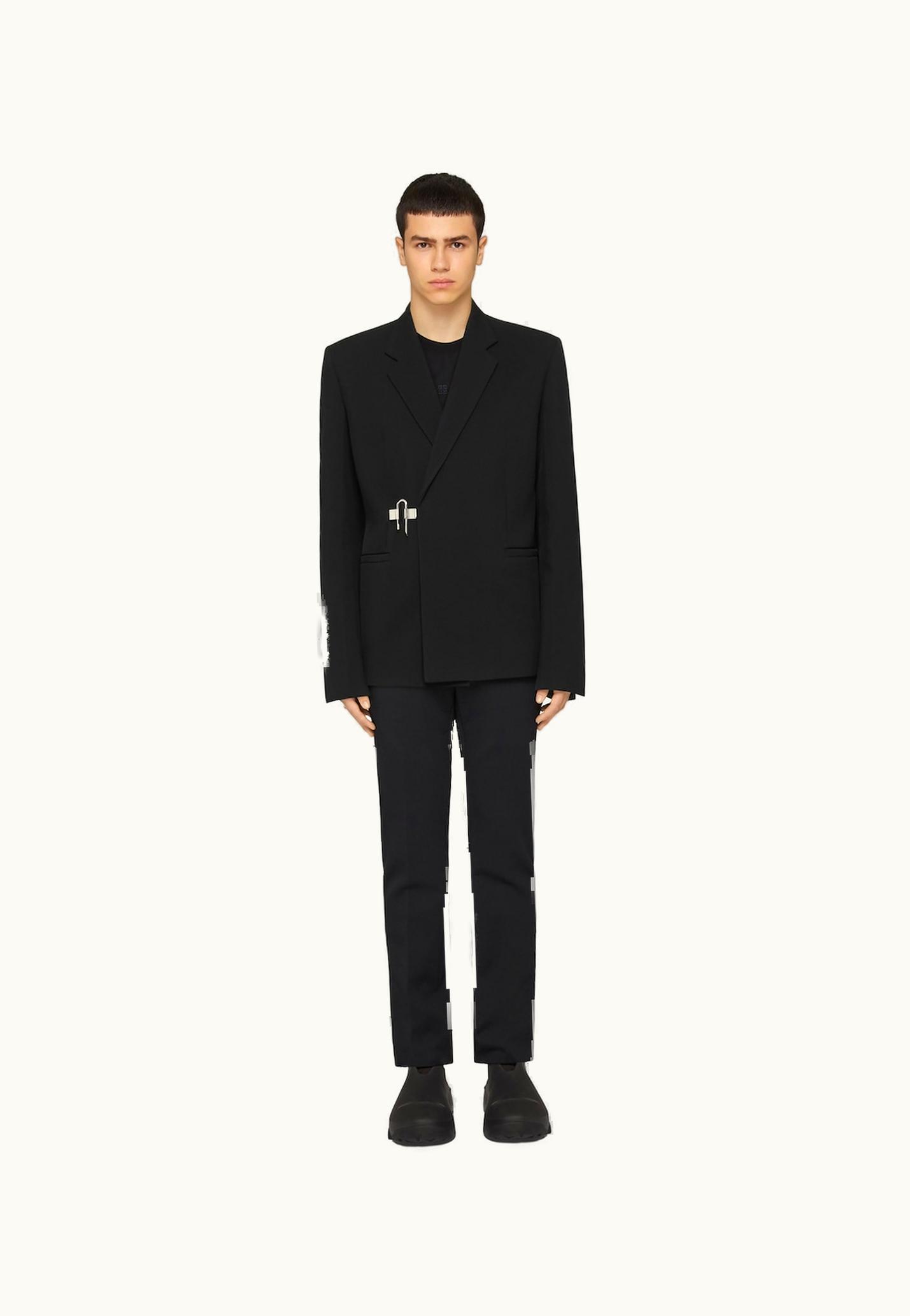 Givenchy Givenchy U-Lock Jacket In Knit Wool - Black / Silvery